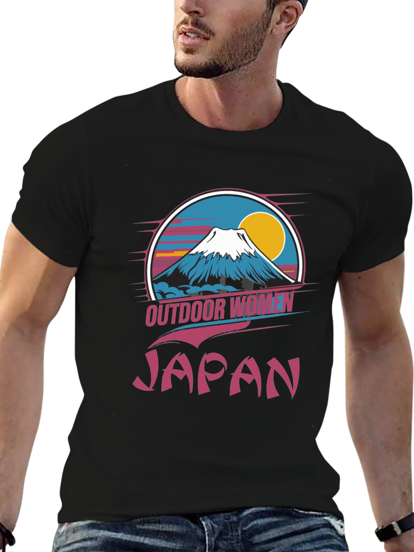 Outdoor Women Japan T-Shirt Black