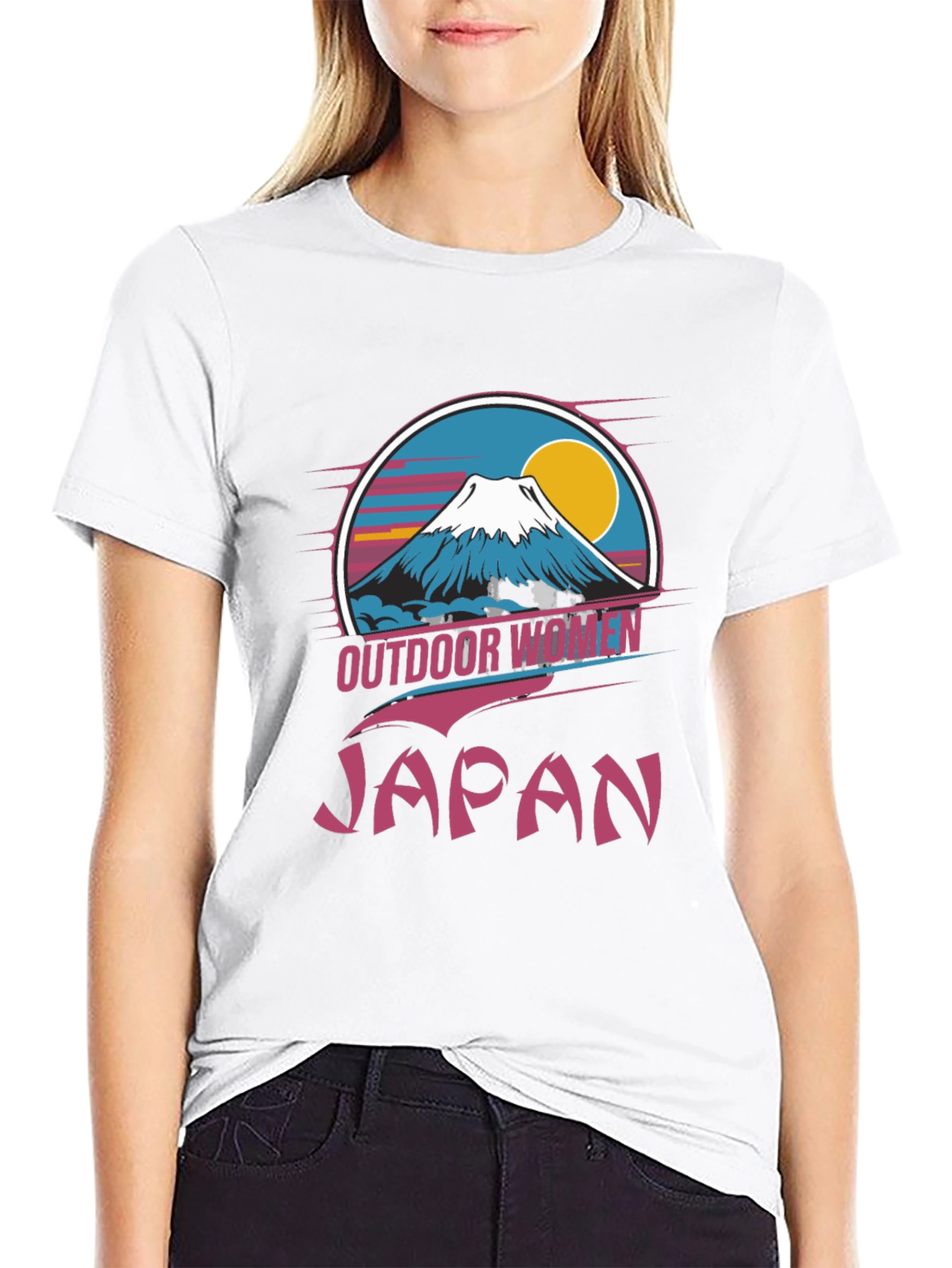 Outdoor Women Japan T-Shirt Black