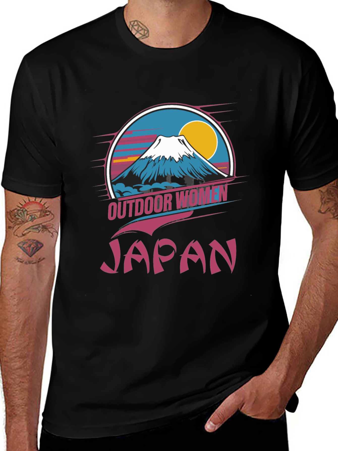 Outdoor Women Japan T-Shirt Black