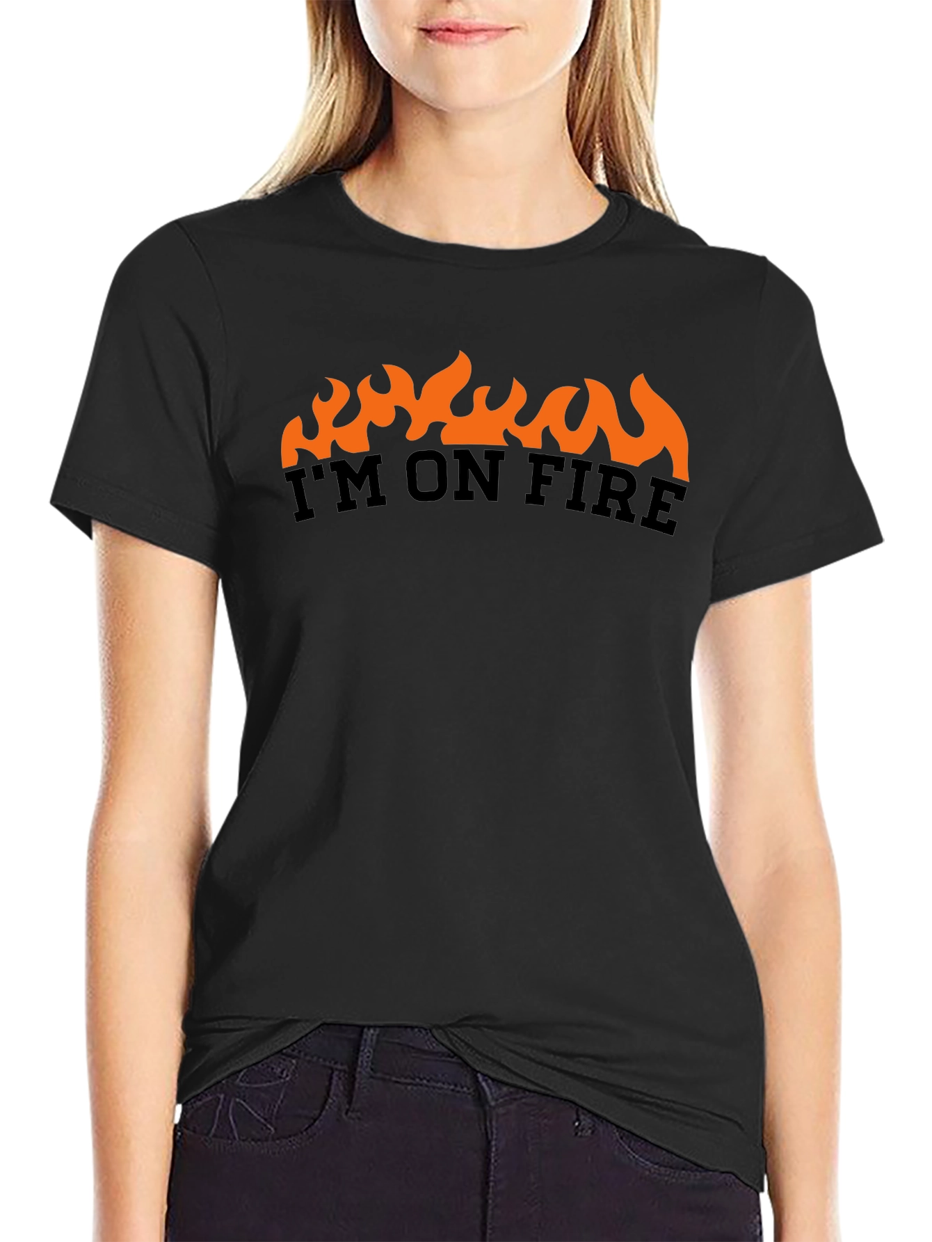 Im On Fire Graphic T-Shirt - Black