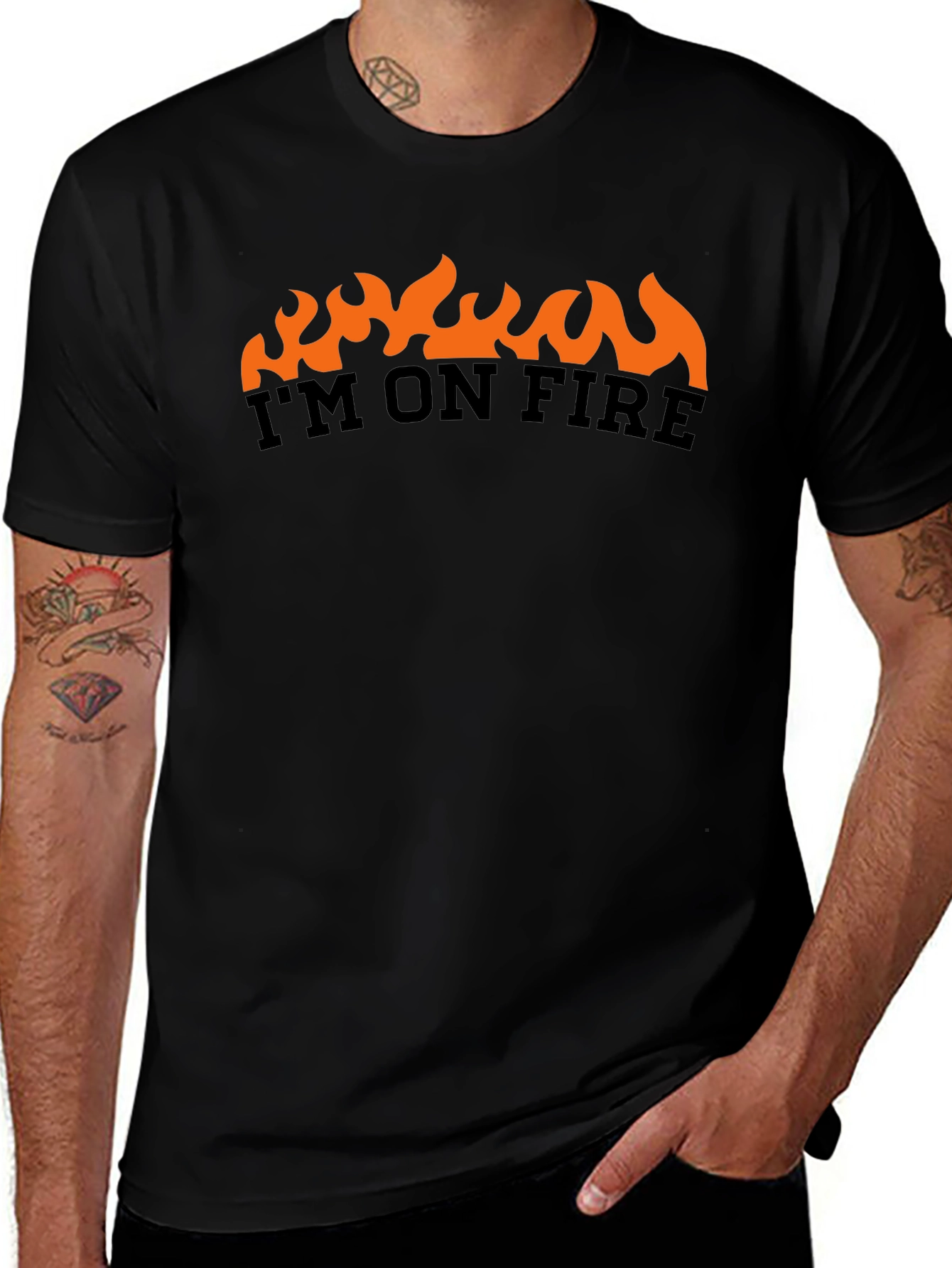 Im On Fire Graphic T-Shirt - Black