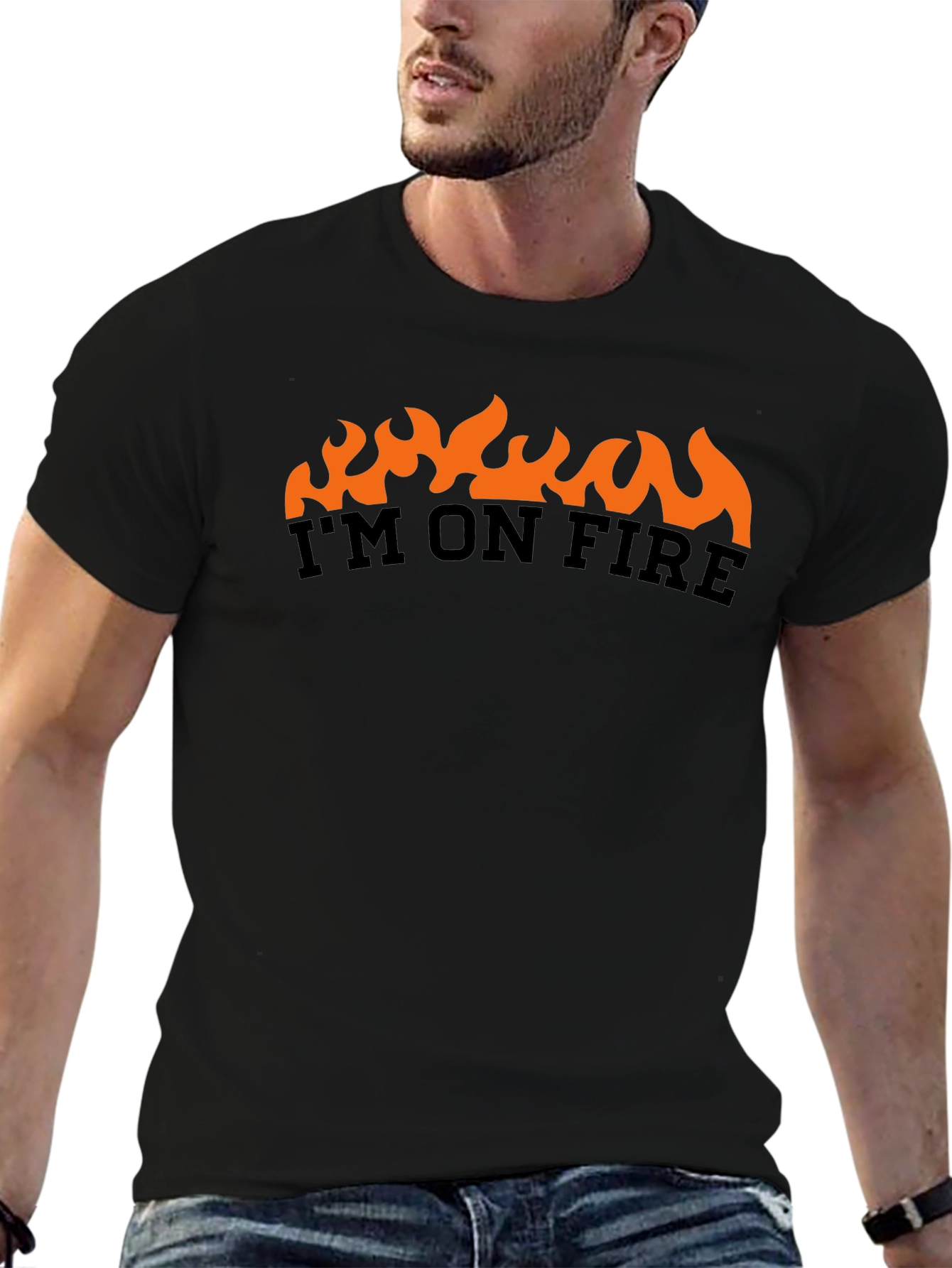 Im On Fire Graphic T-Shirt - Black