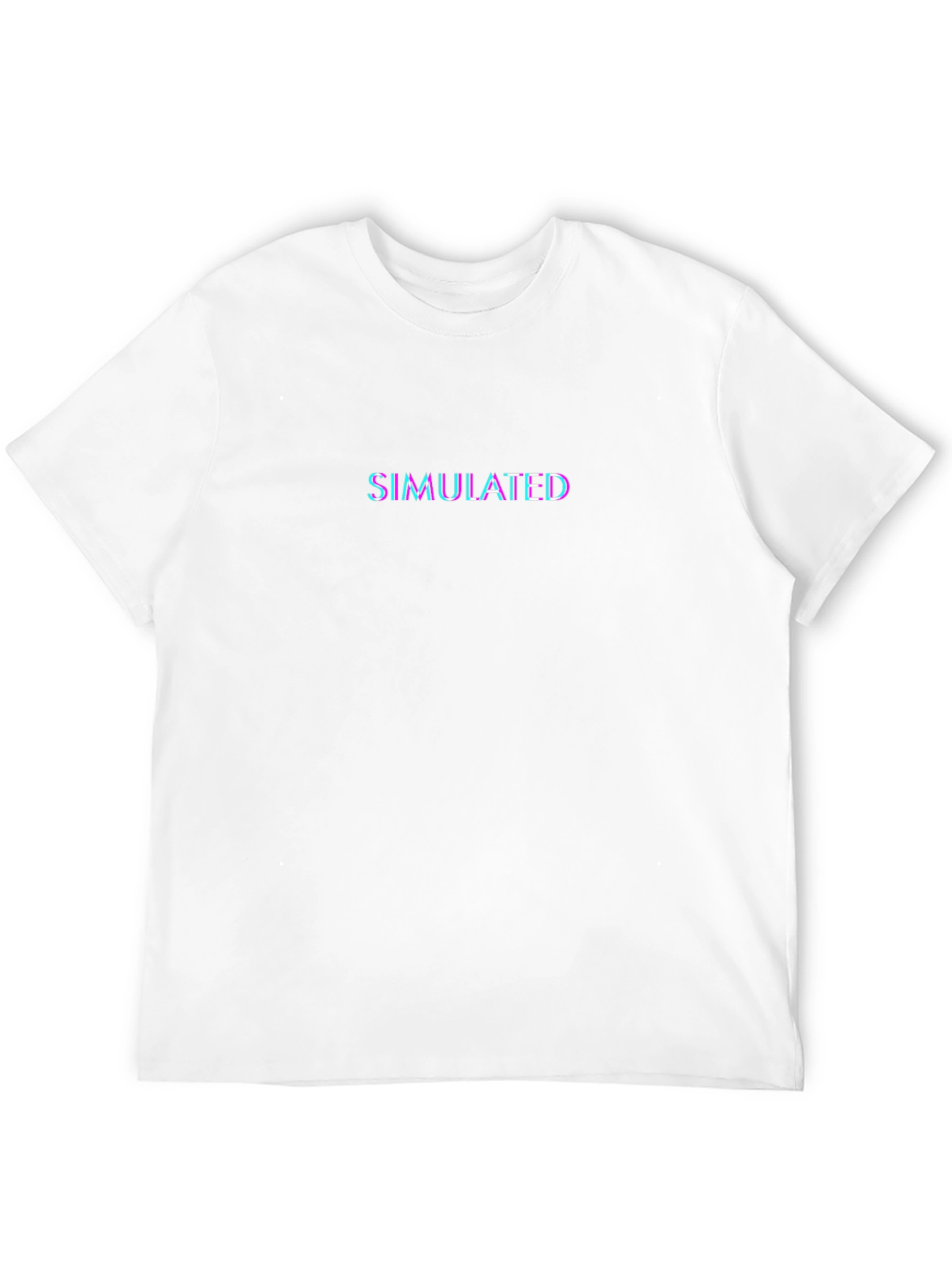 Simulated Glitch Effect Black T-Shirt