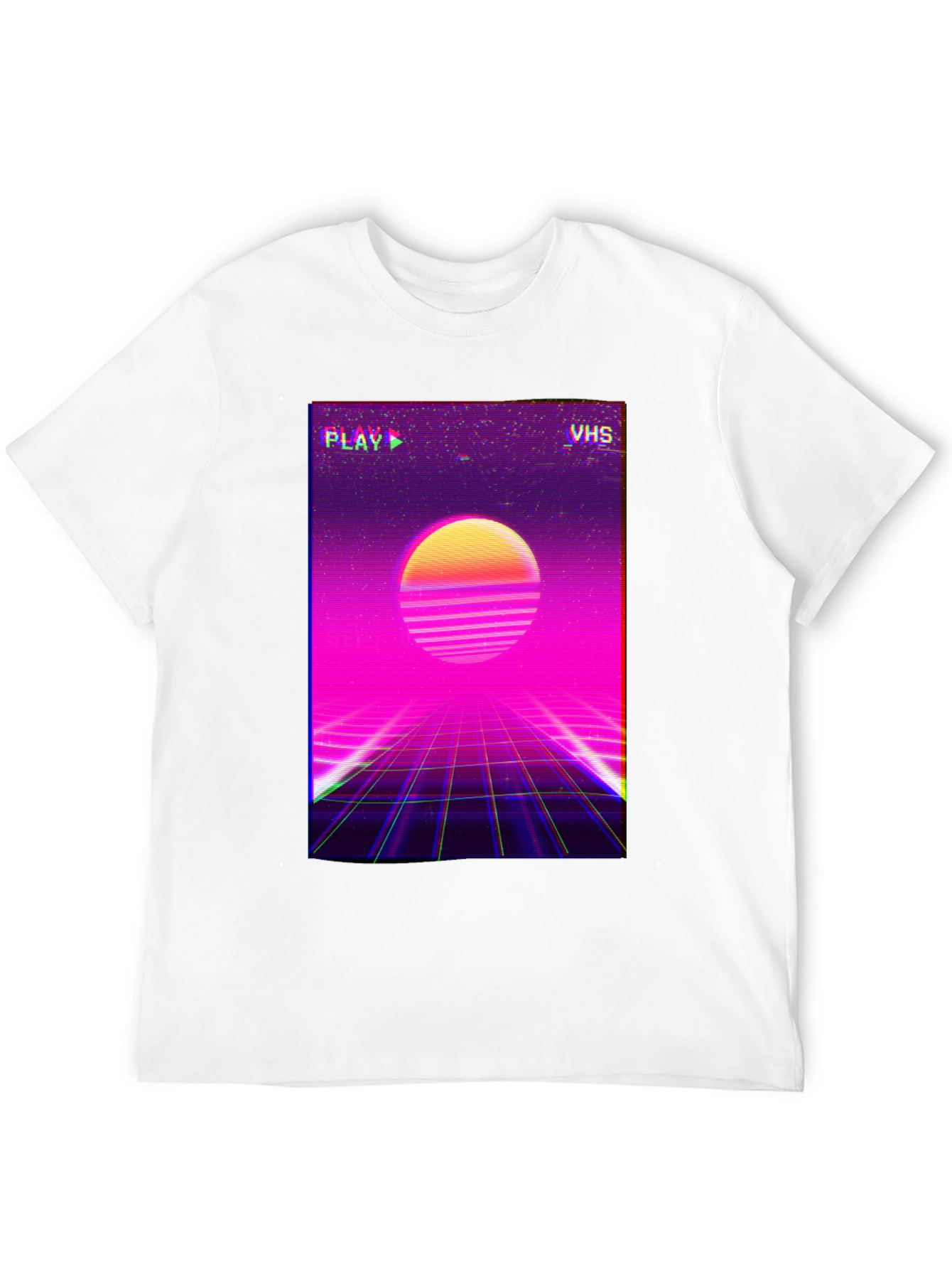 Retro VHS Sunset T-Shirt - 80s Style Tee
