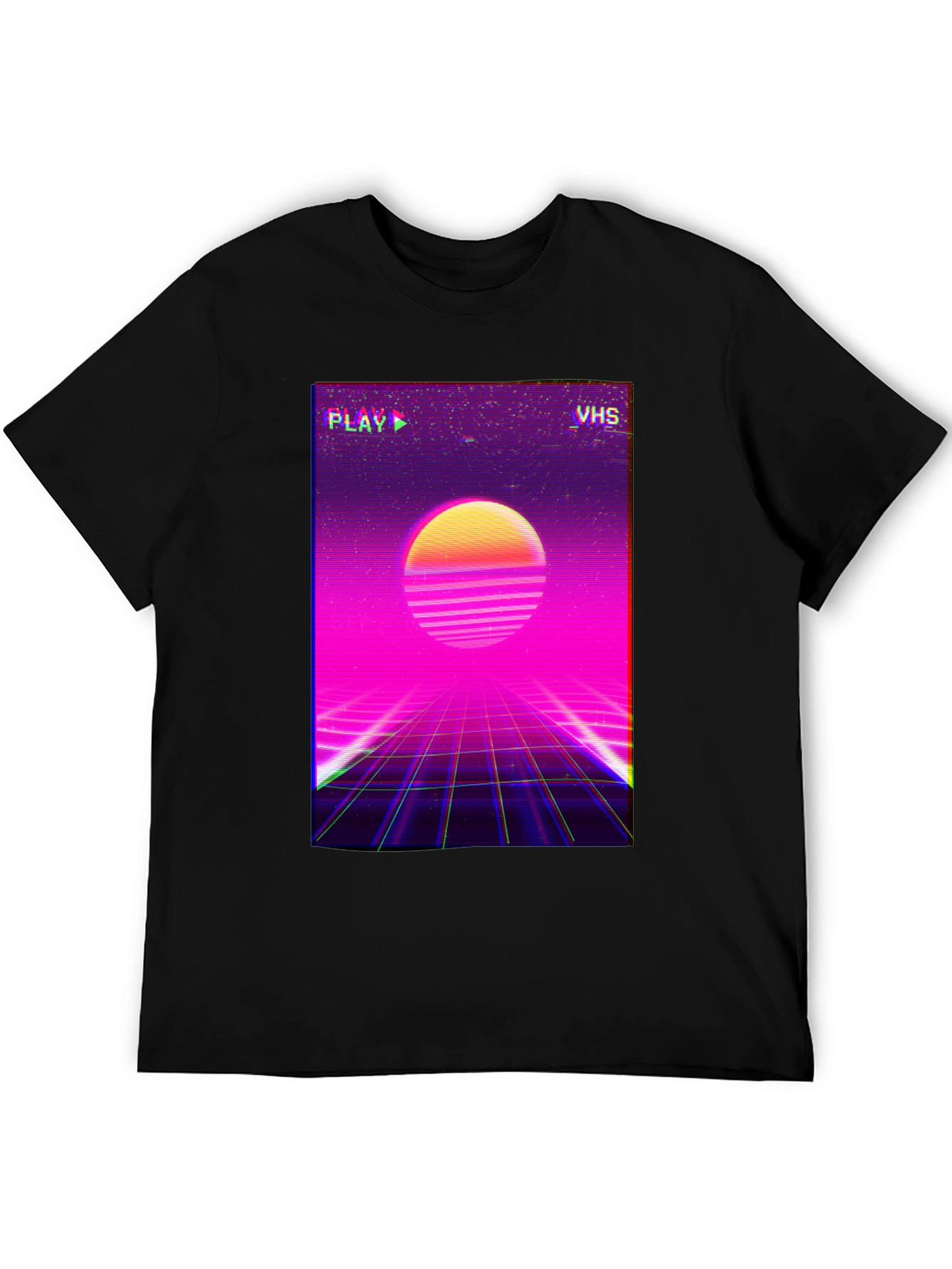 Retro VHS Sunset T-Shirt - 80s Style Tee