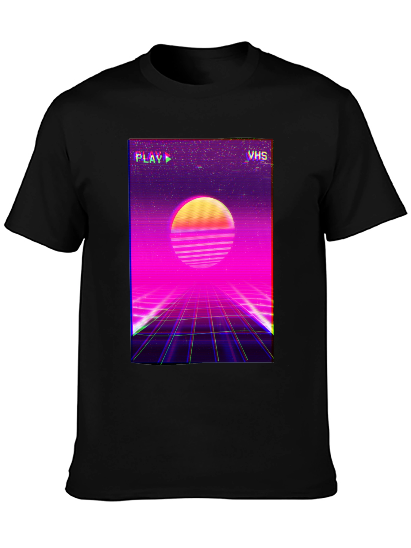 Retro VHS Sunset T-Shirt - 80s Style Tee
