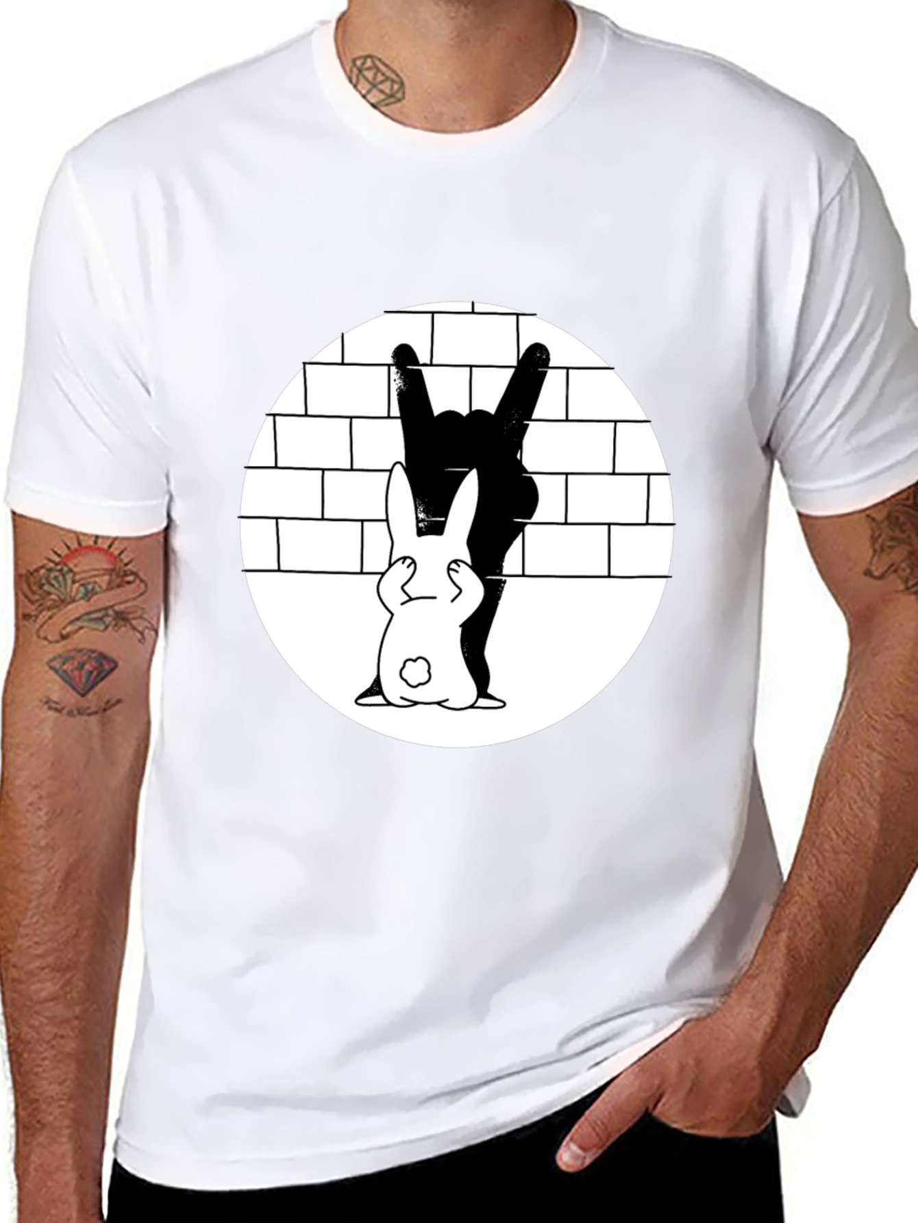 Bunny Rock Hand T-Shirt