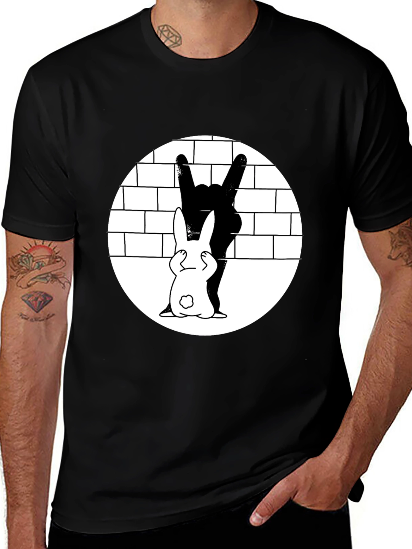 Bunny Rock Hand T-Shirt