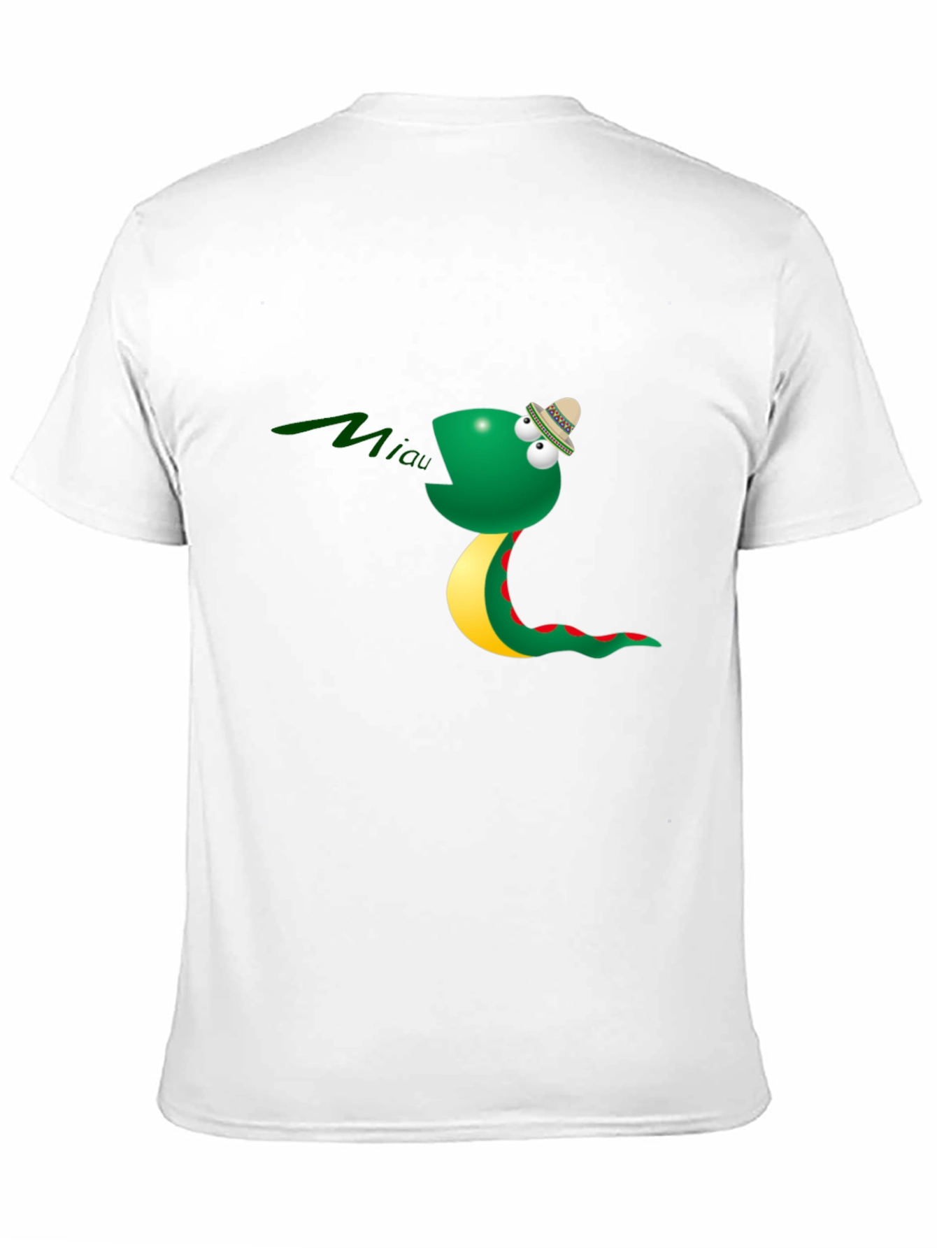 Funny Snake Miaow Black T-Shirt