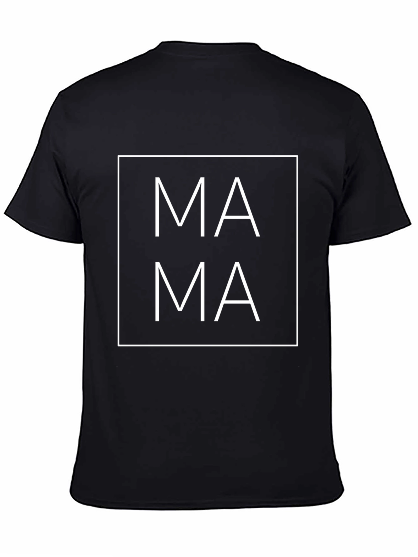 Mama Square Graphic Tee - Black Cotton T-Shirt