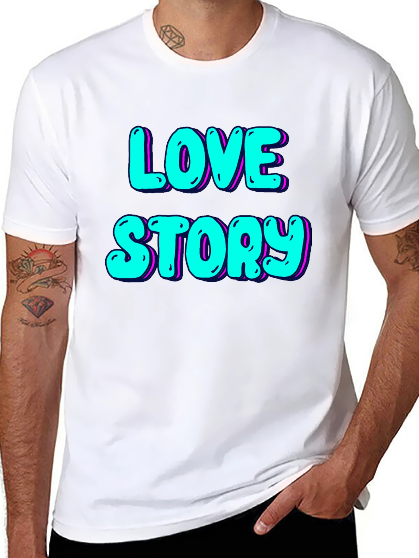 Love Story Graphic Tee - Black T-Shirt