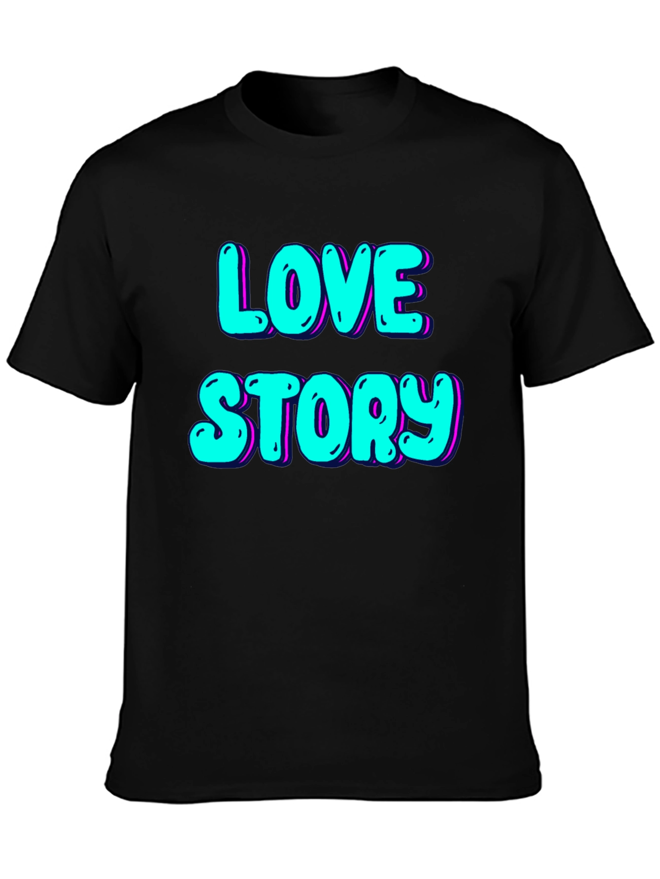 Love Story Graphic Tee - Black T-Shirt