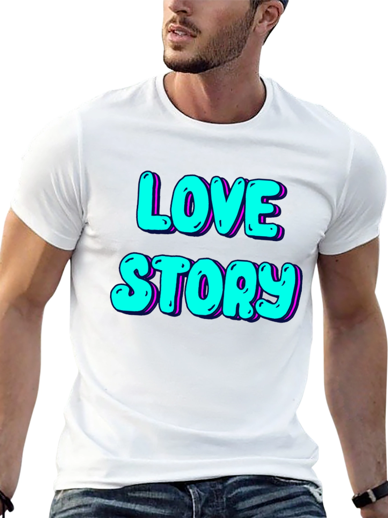 Love Story Graphic Tee - Black T-Shirt