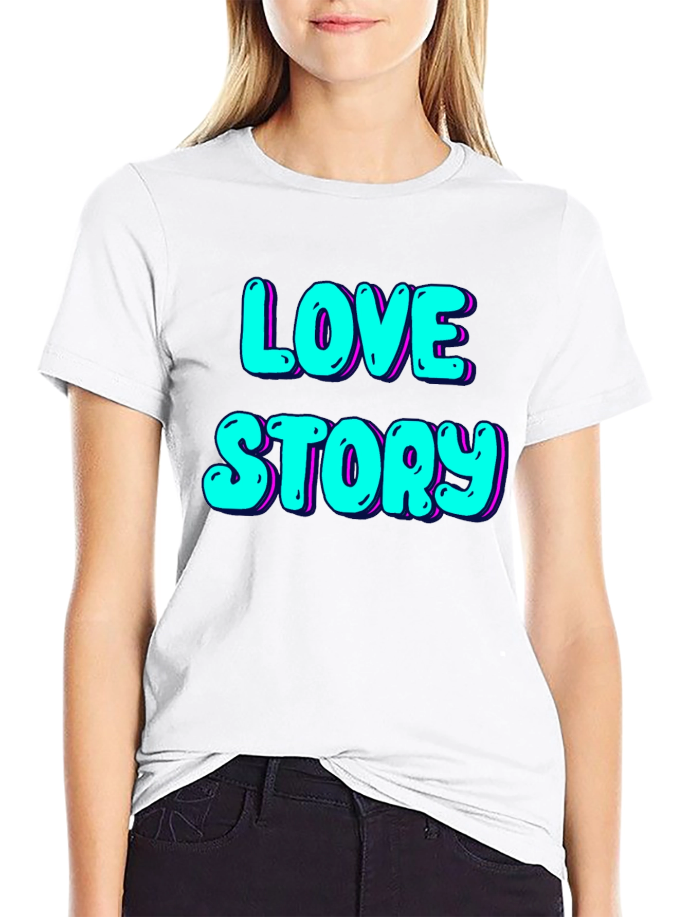 Love Story Graphic Tee - Black T-Shirt