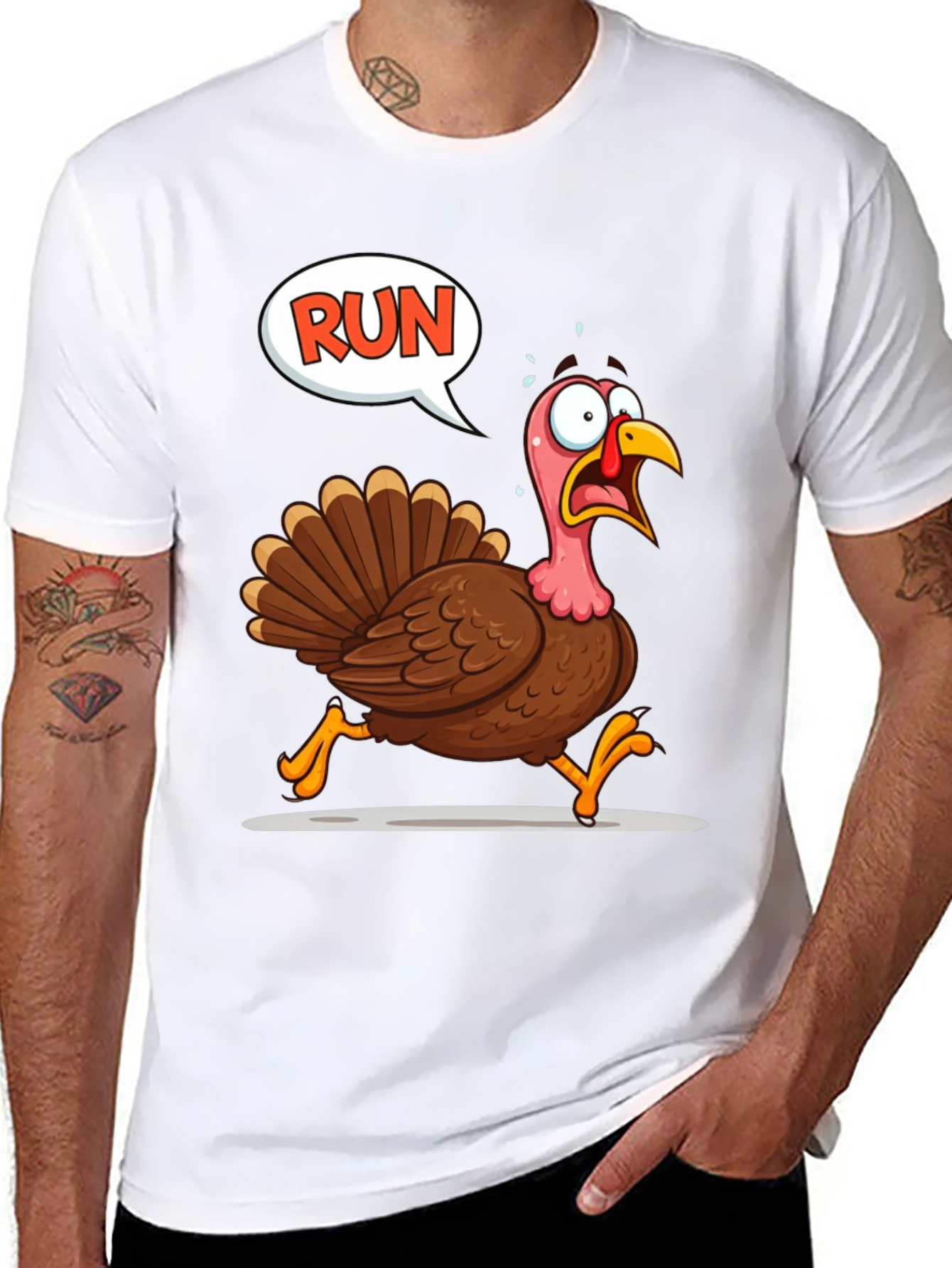 Run Turkey T-Shirt - Thanksgiving Fun