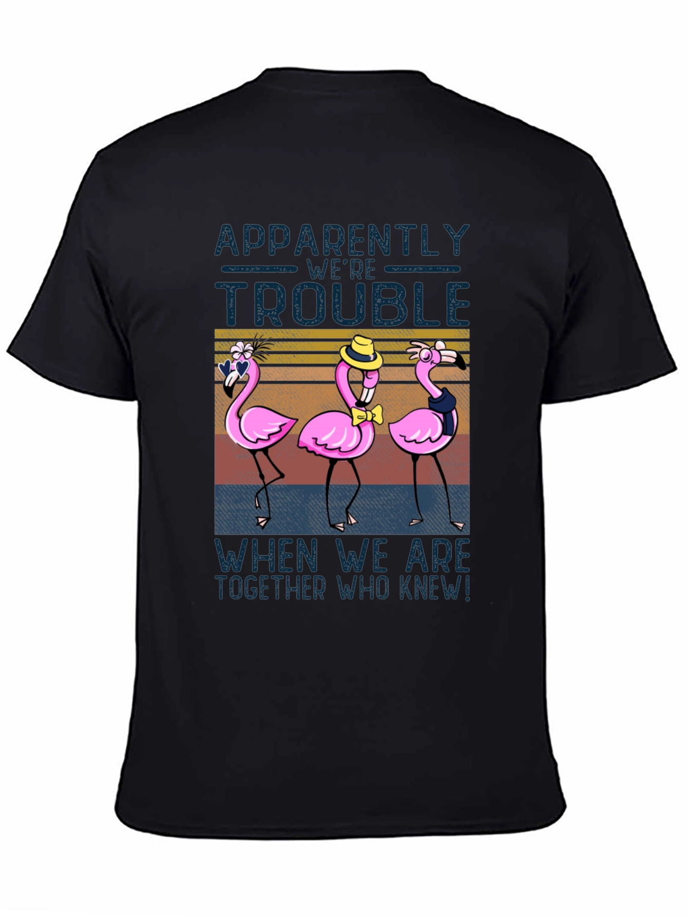 Funny Flamingo Trouble T-Shirt - Novelty Design