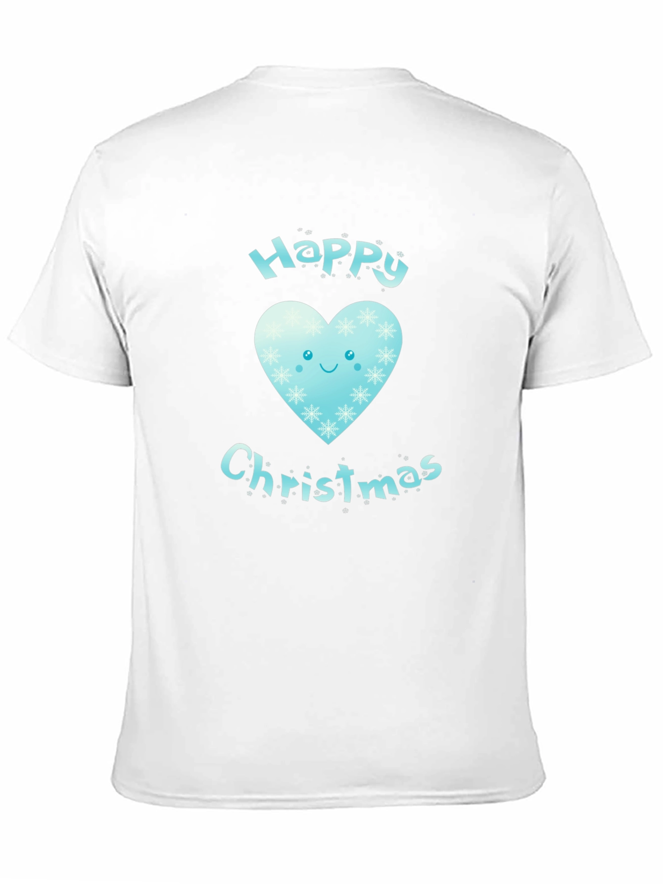 Happy Christmas Heart Graphic Tee - Black