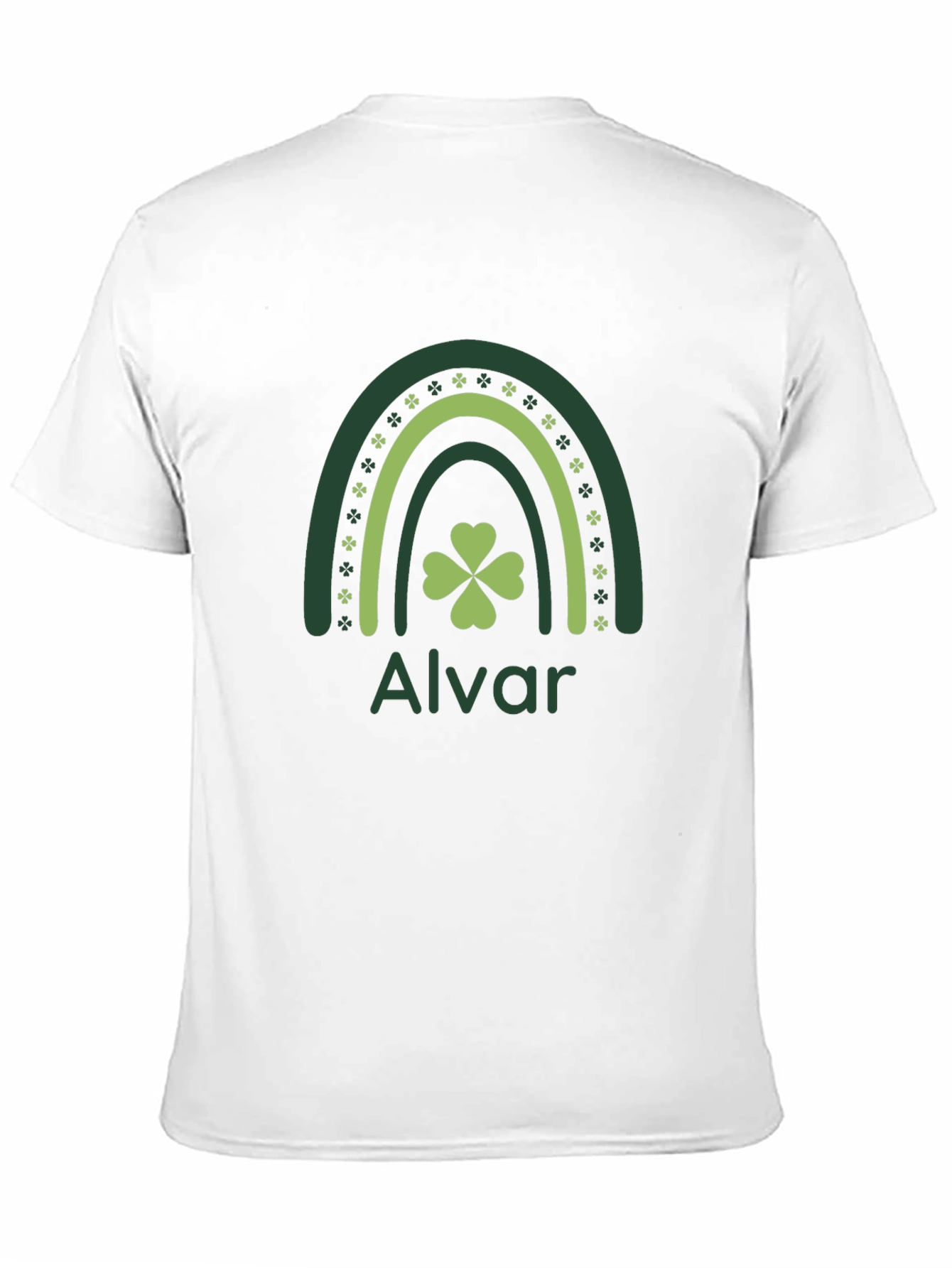 Personalized St. Patricks Day Rainbow Shamrock T-Shirt