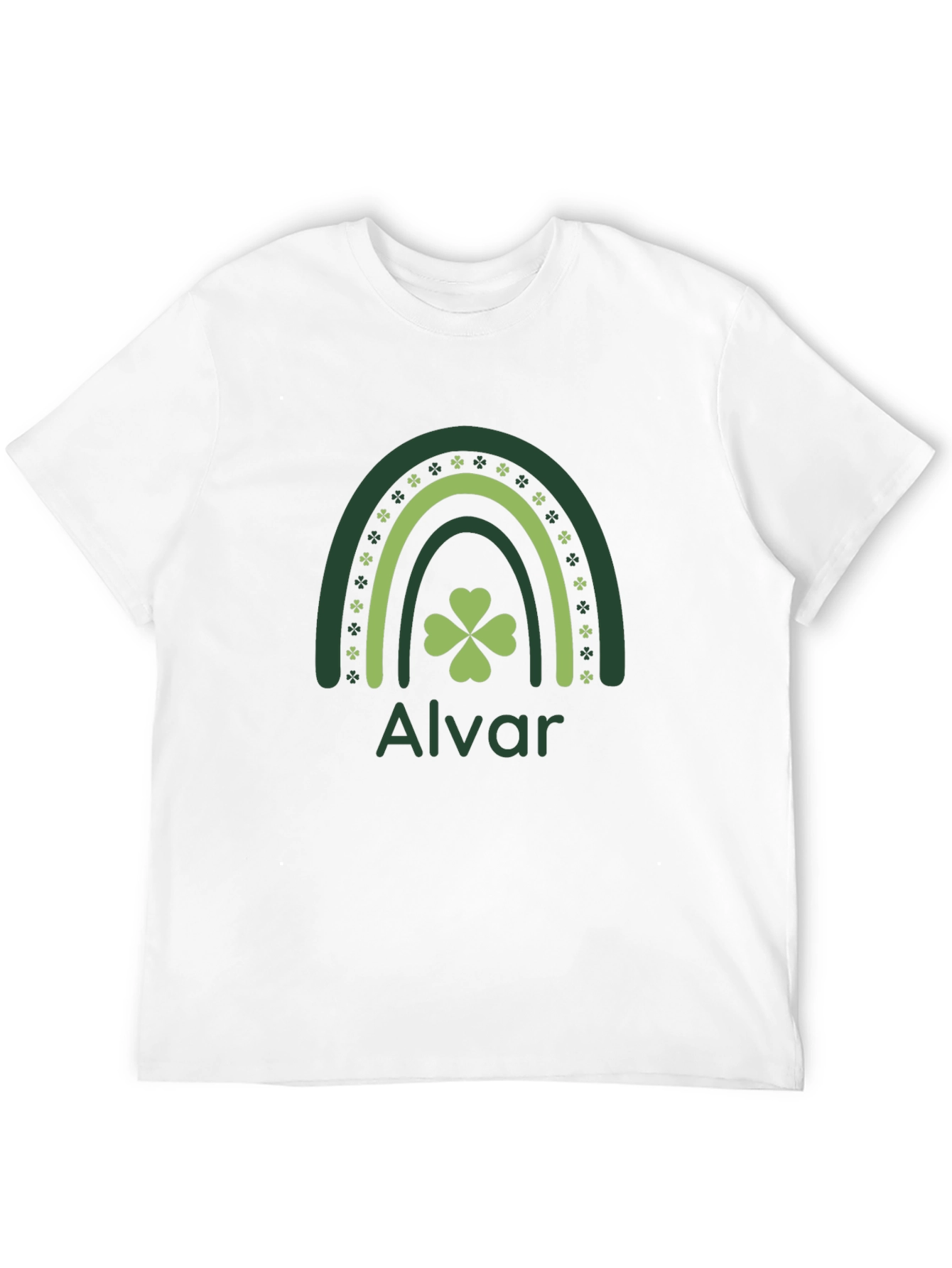 Personalized St. Patricks Day Rainbow Shamrock T-Shirt