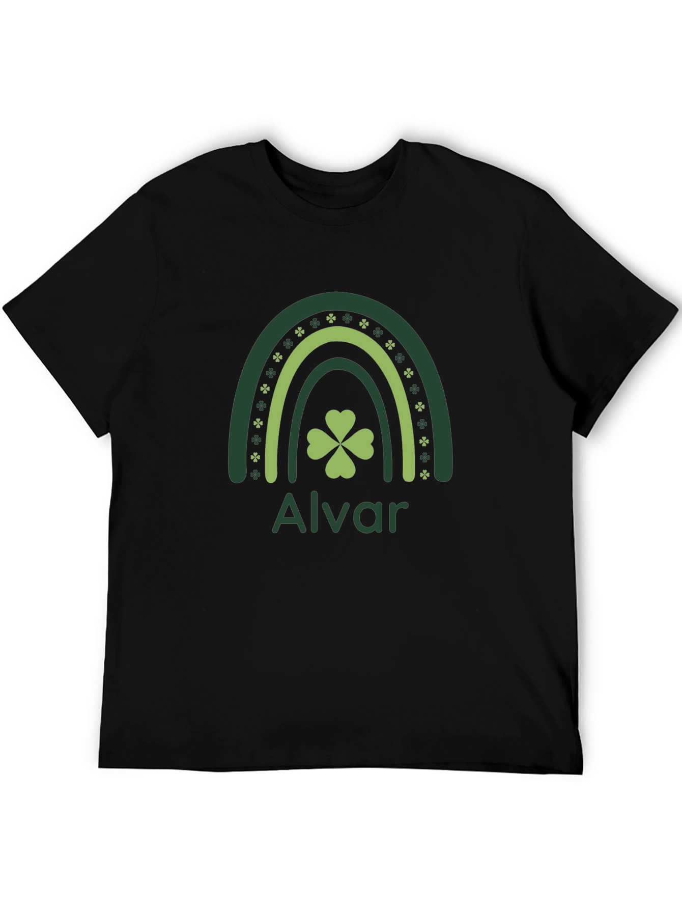 Personalized St. Patricks Day Rainbow Shamrock T-Shirt