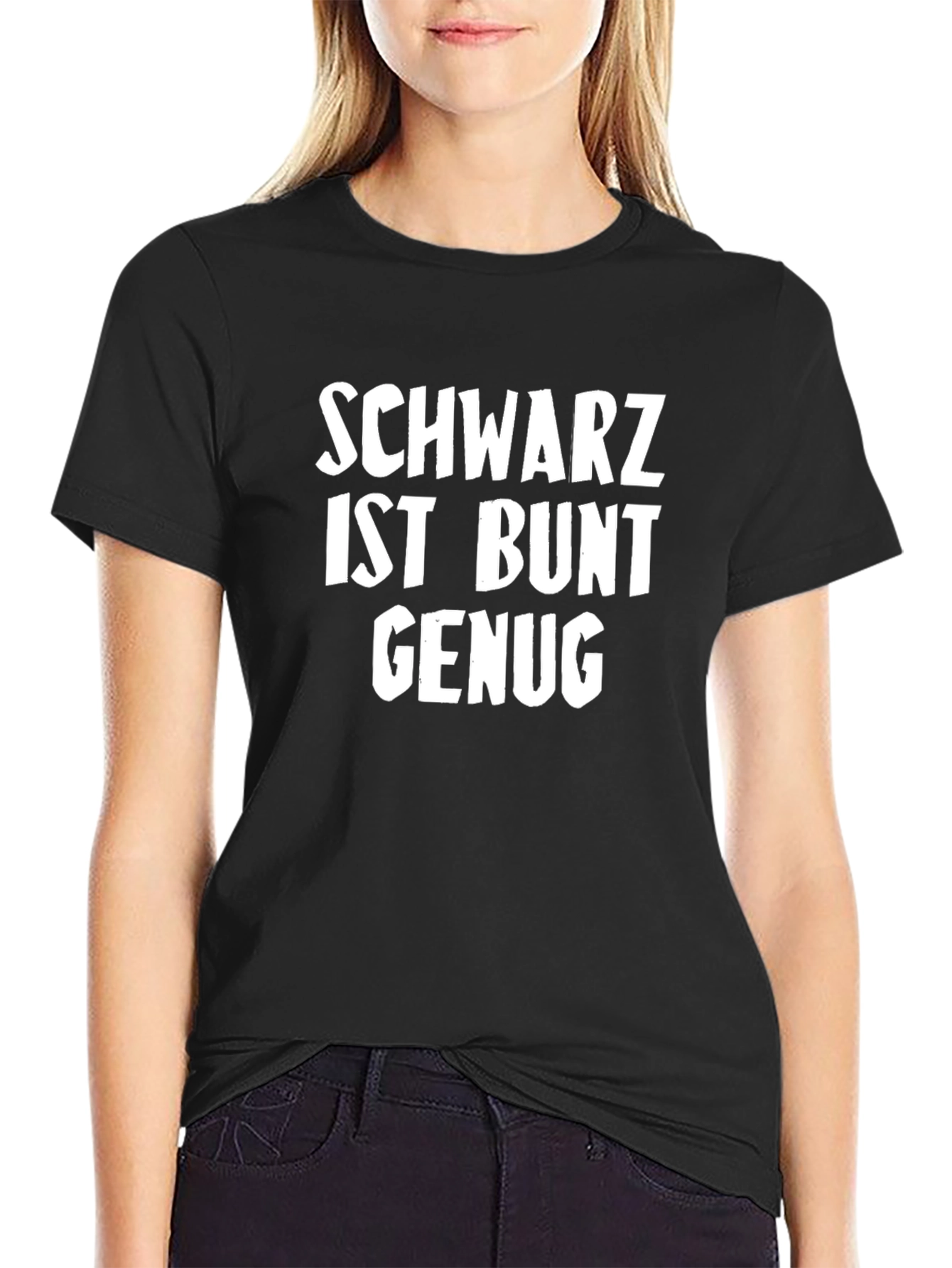 Schwarz Ist Bunt Genug Graphic Tee