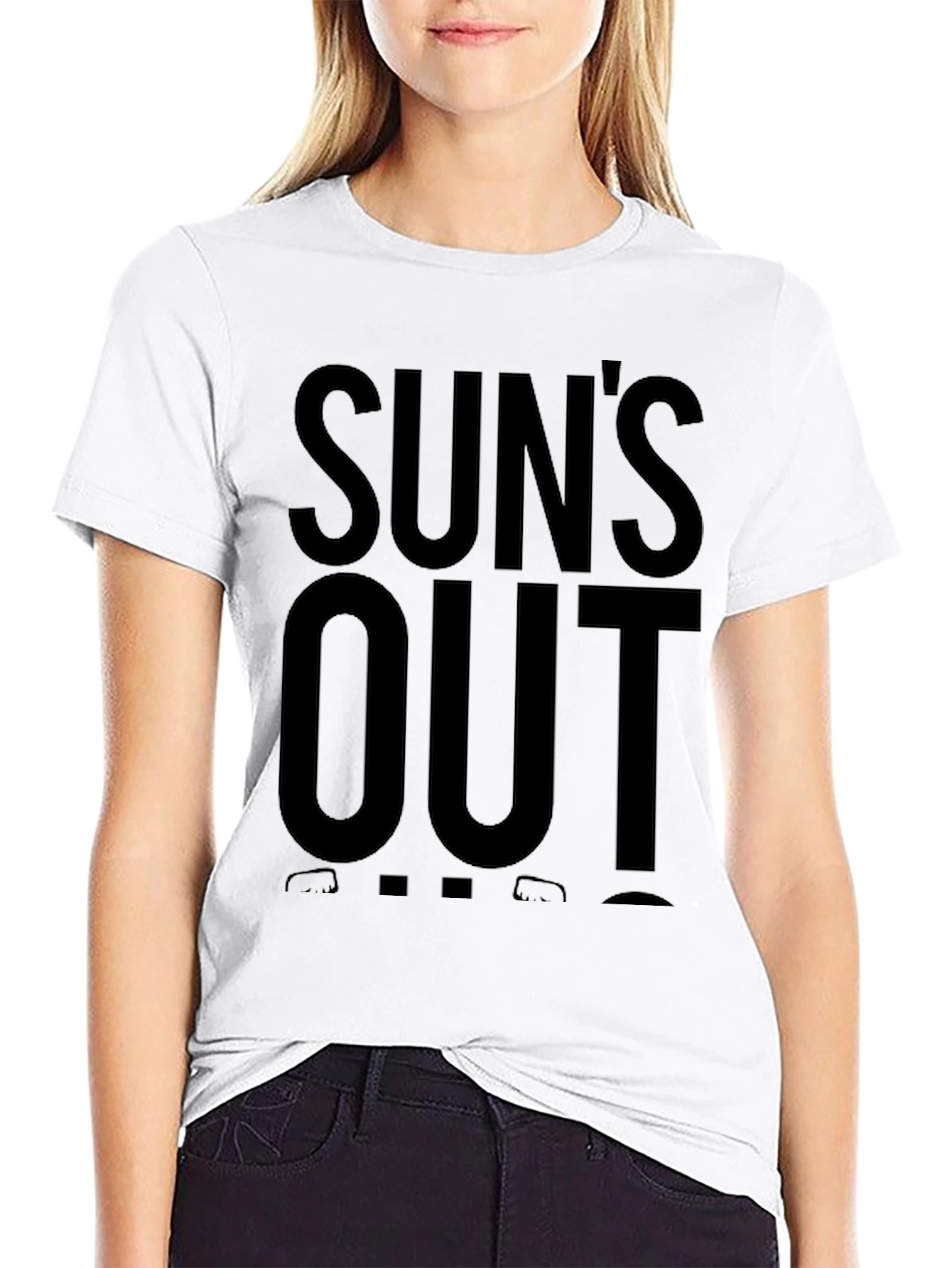 Suns Out Guns Out Black Graphic Tee