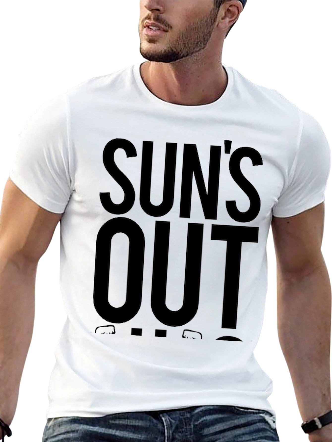 Suns Out Guns Out Black Graphic Tee