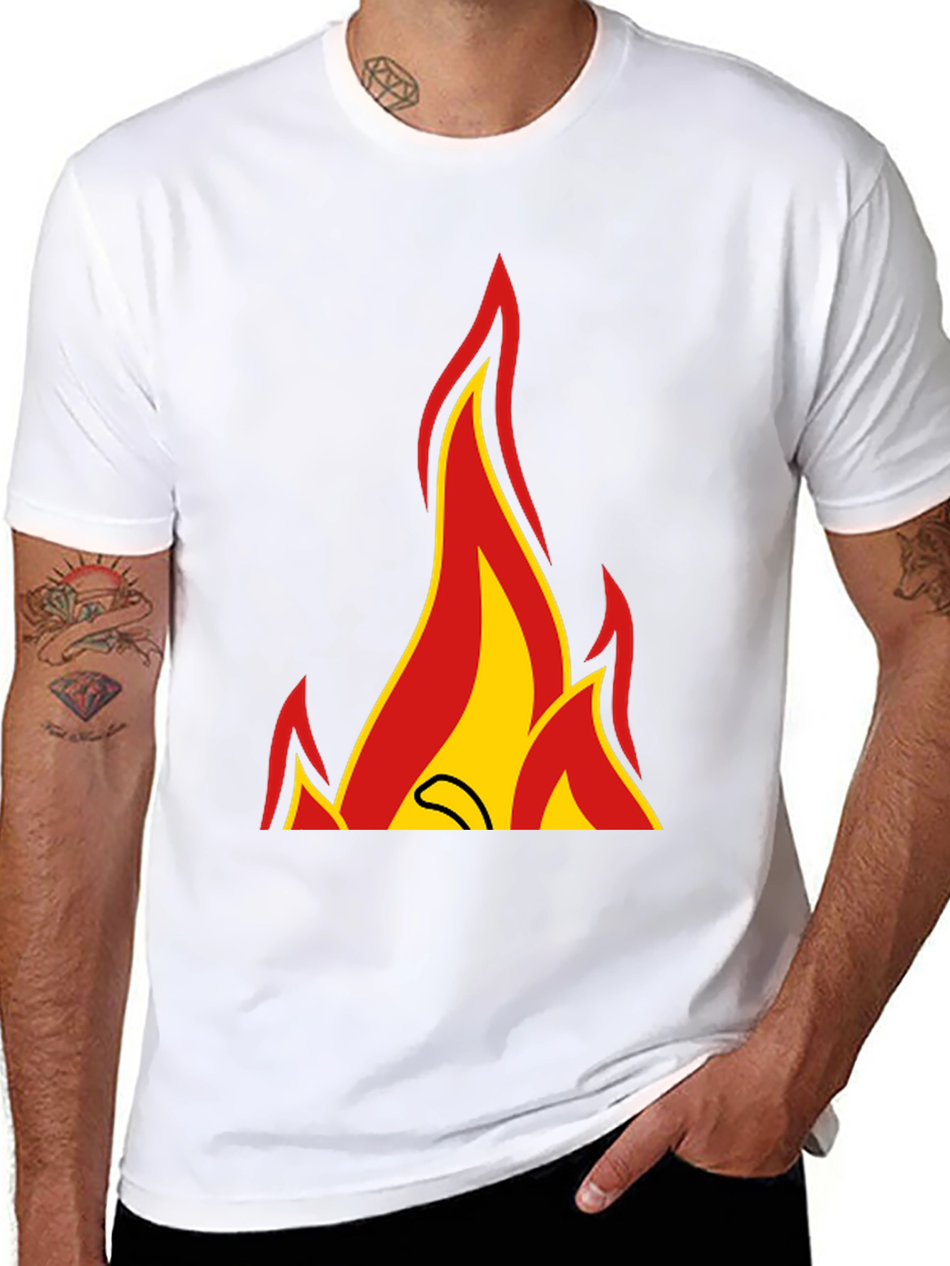 Fiery Graphic Tee - Bold Statement Shirt