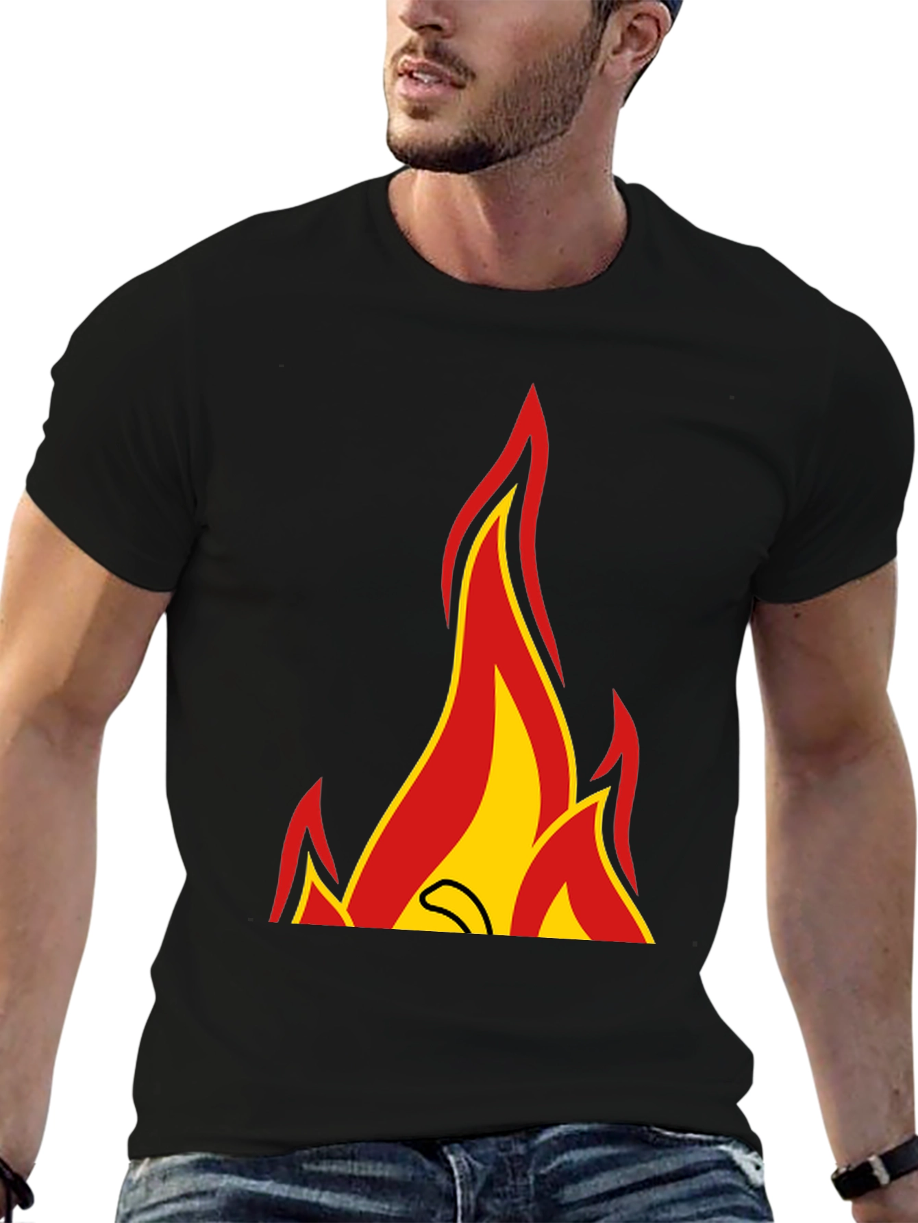 Fiery Graphic Tee - Bold Statement Shirt