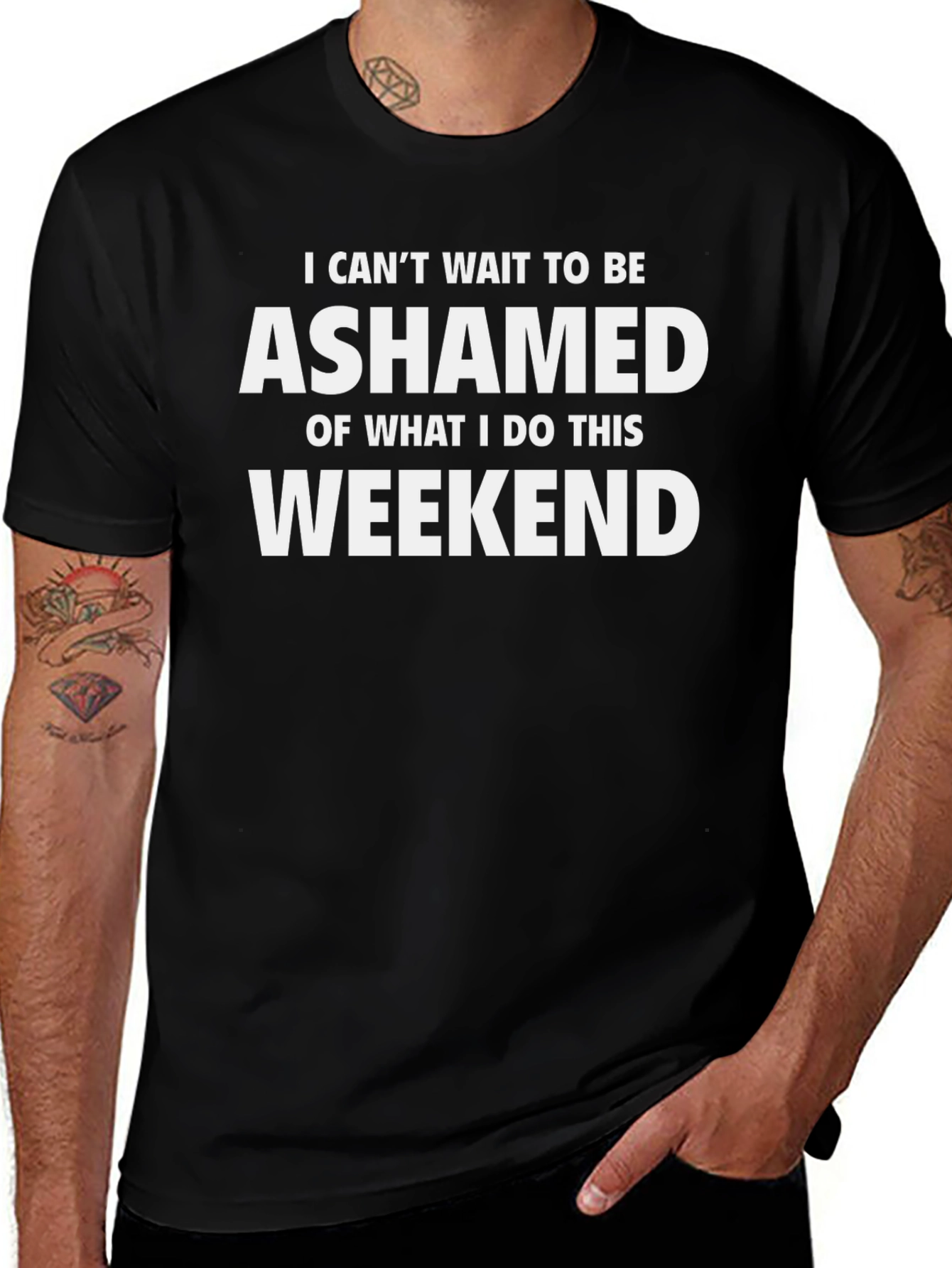 Ashamed Weekend T-Shirt - Funny Novelty Tee