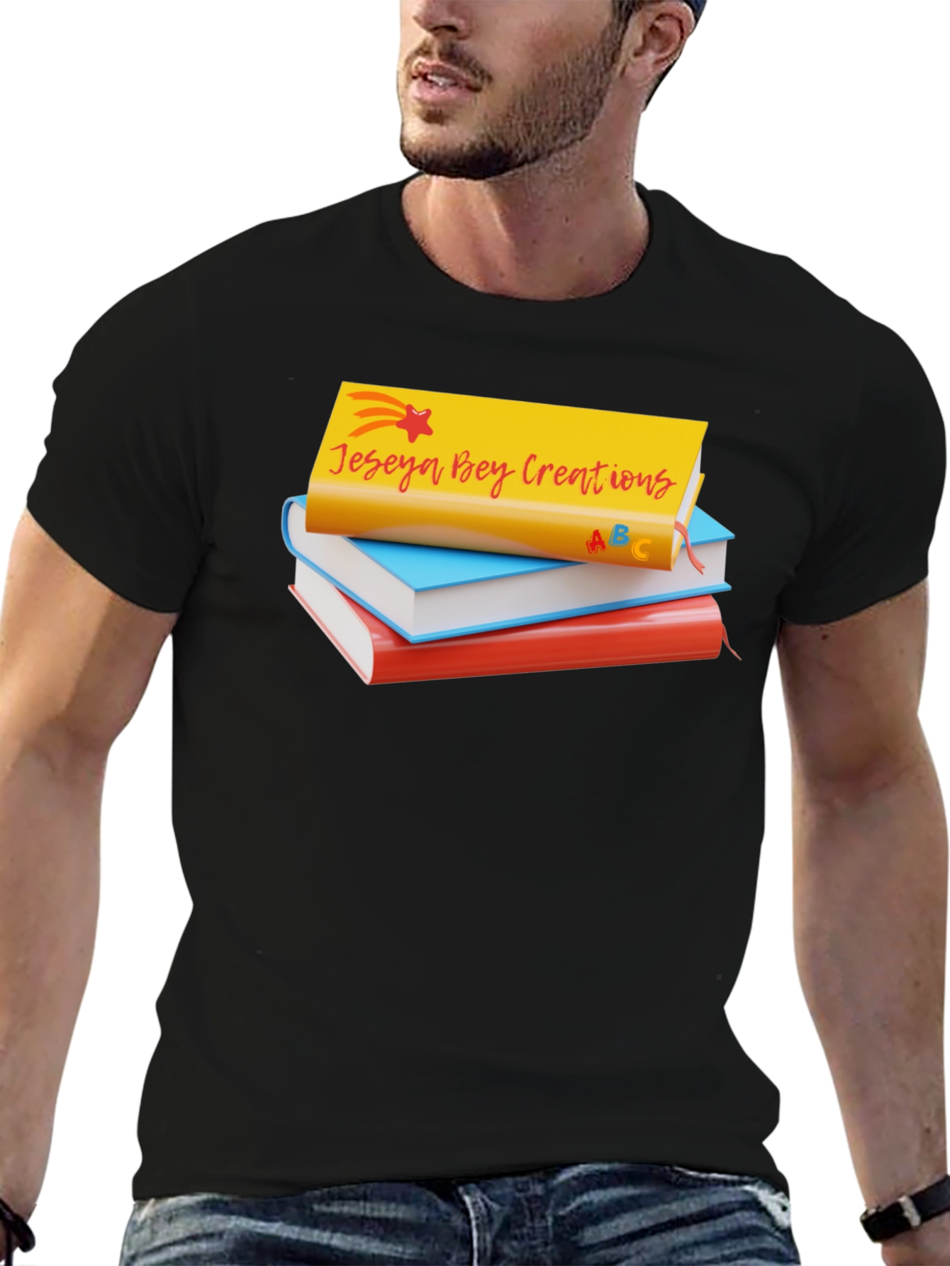 Jeseya Bey Creations Book Stack T-Shirt