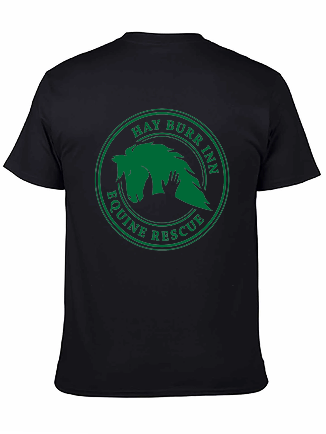 Hay Burr Inn Equine Rescue Black T-Shirt