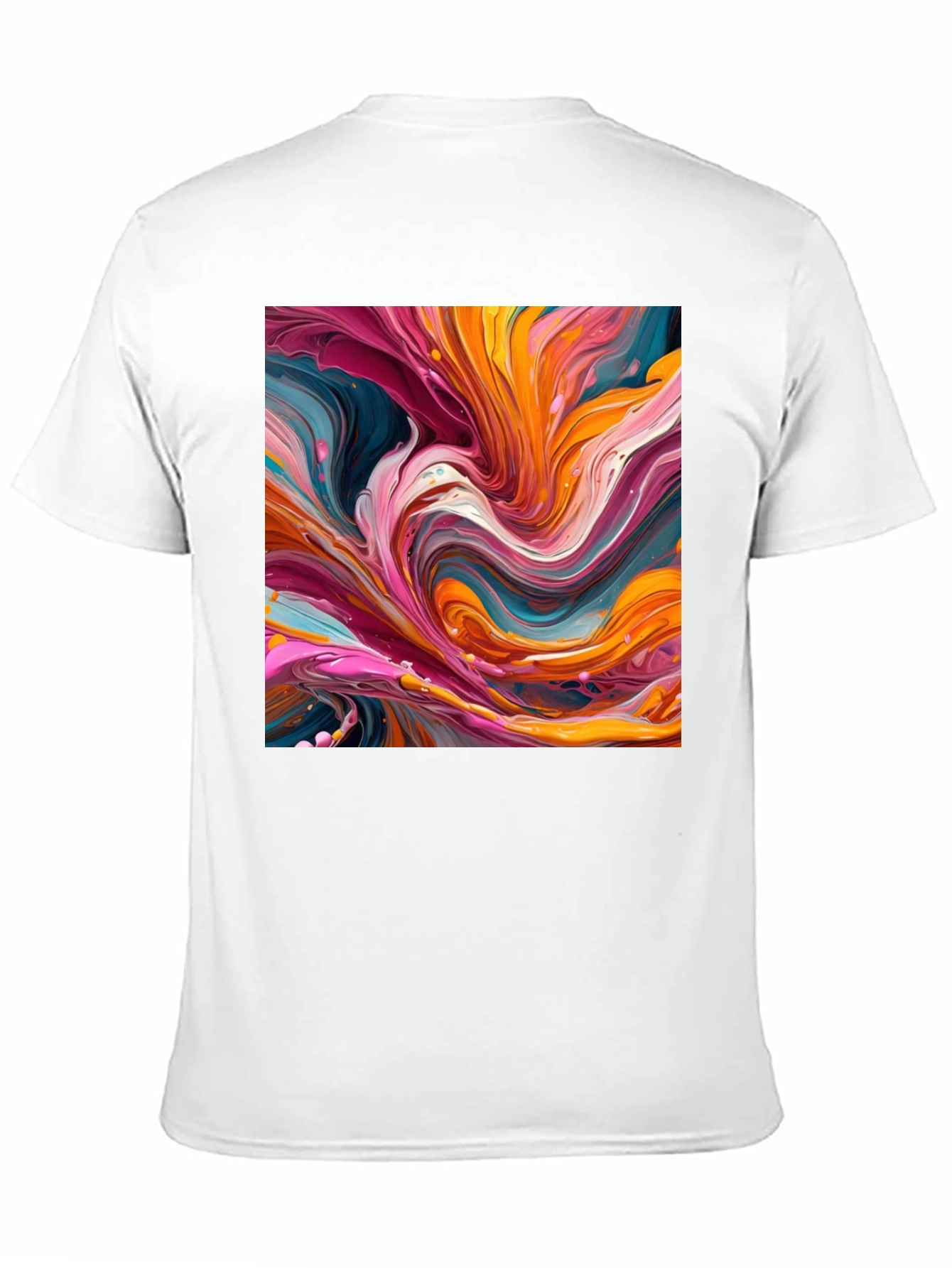 Abstract Swirl Art Black T-Shirt