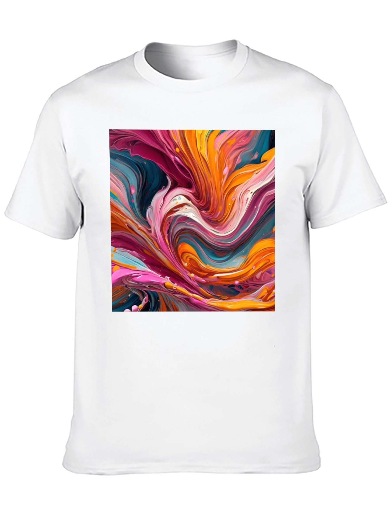Abstract Swirl Art Black T-Shirt