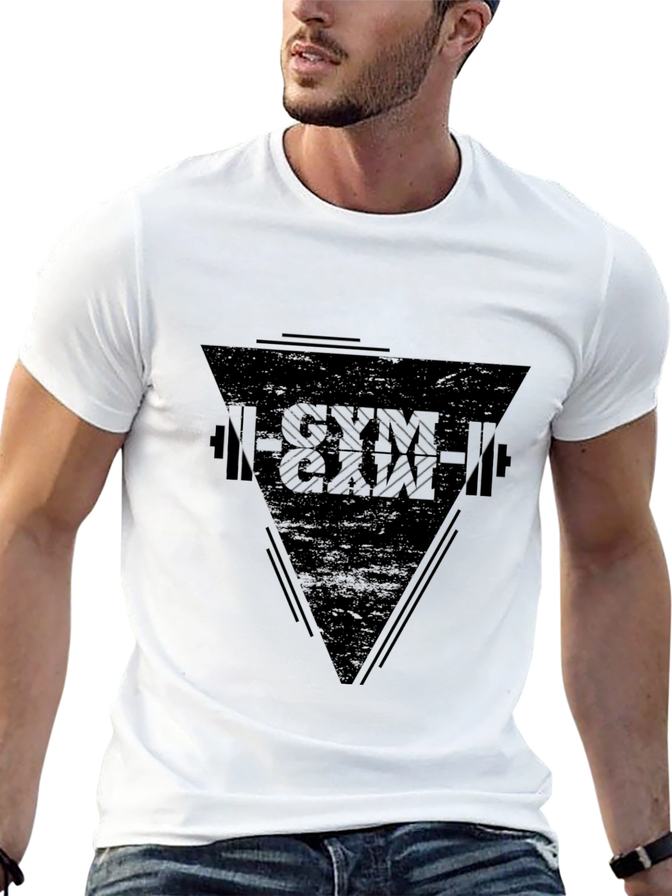Gym & Gain Black Graphic T-Shirt