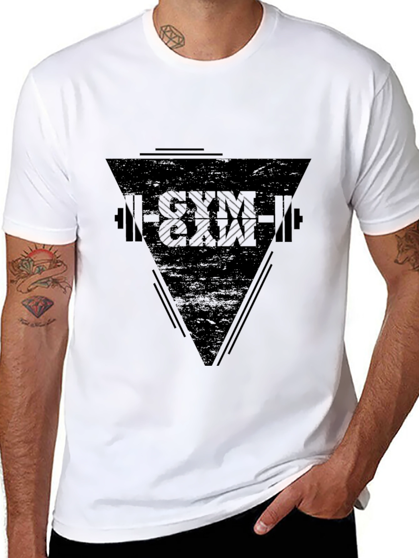 Gym & Gain Black Graphic T-Shirt