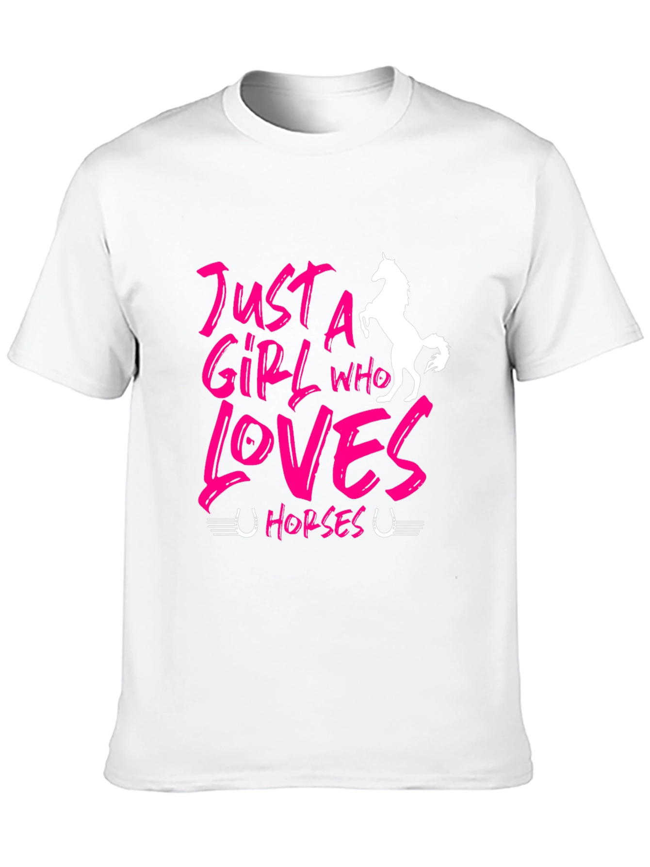 Just A Girl Who Loves Horses Black T-Shirt