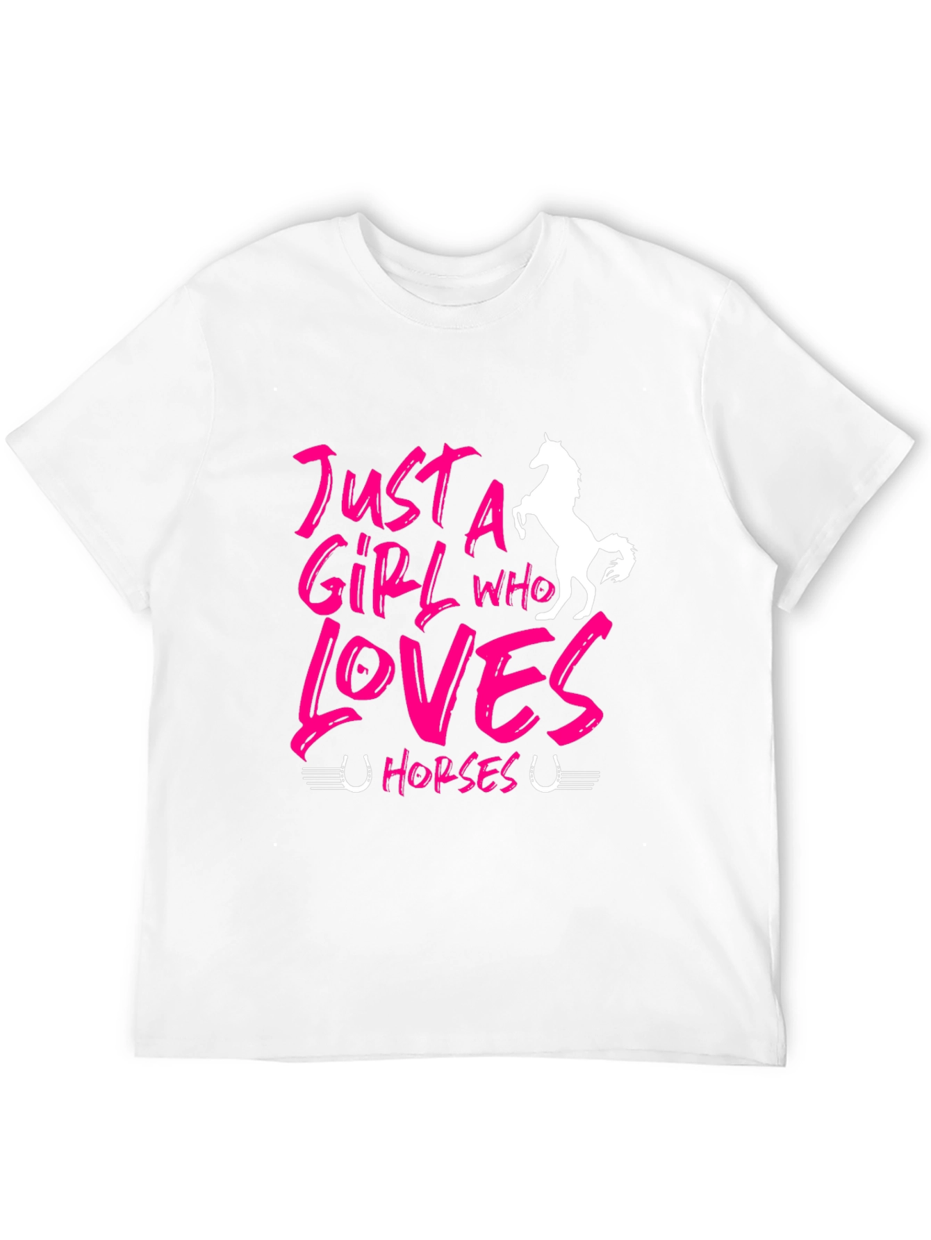 Just A Girl Who Loves Horses Black T-Shirt