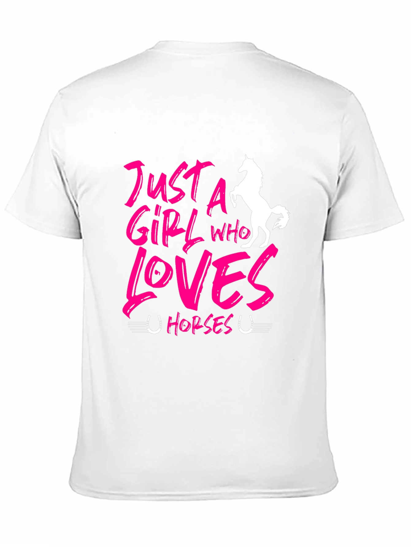 Just A Girl Who Loves Horses Black T-Shirt