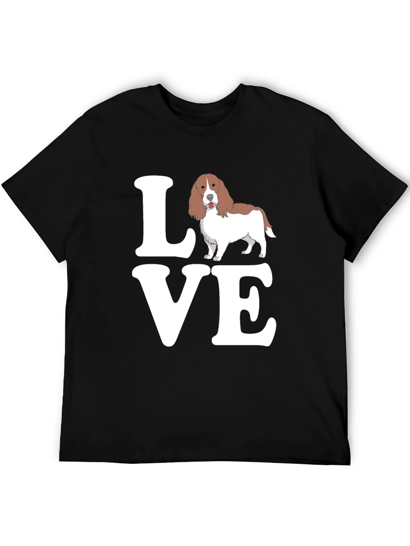 Love Welsh Springer Spaniel Black T-Shirt