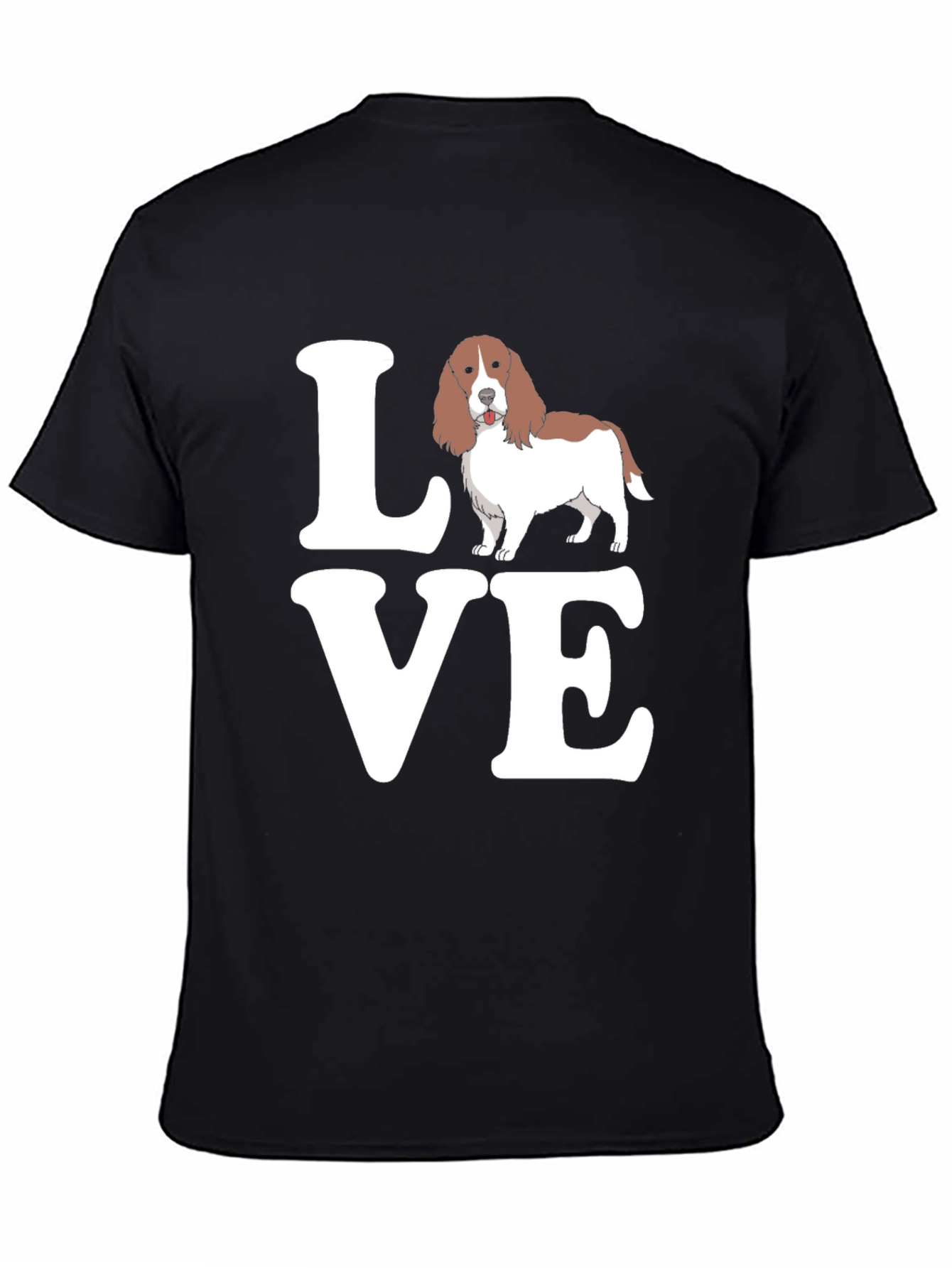 Love Welsh Springer Spaniel Black T-Shirt