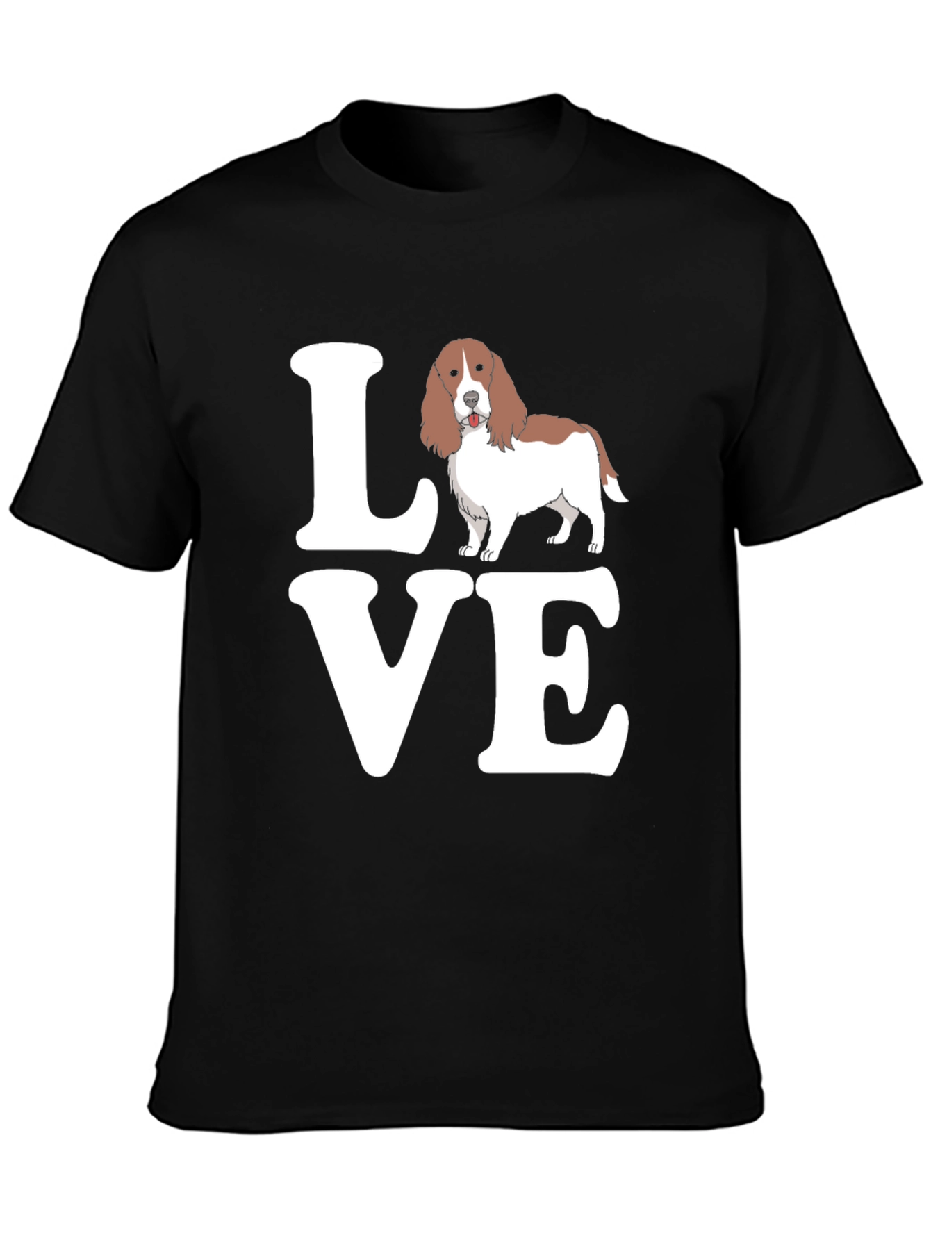 Love Welsh Springer Spaniel Black T-Shirt