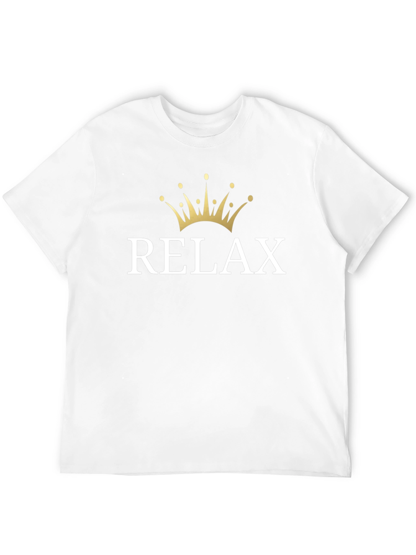 Relax Crown Graphic Tee - Black Cotton T-Shirt