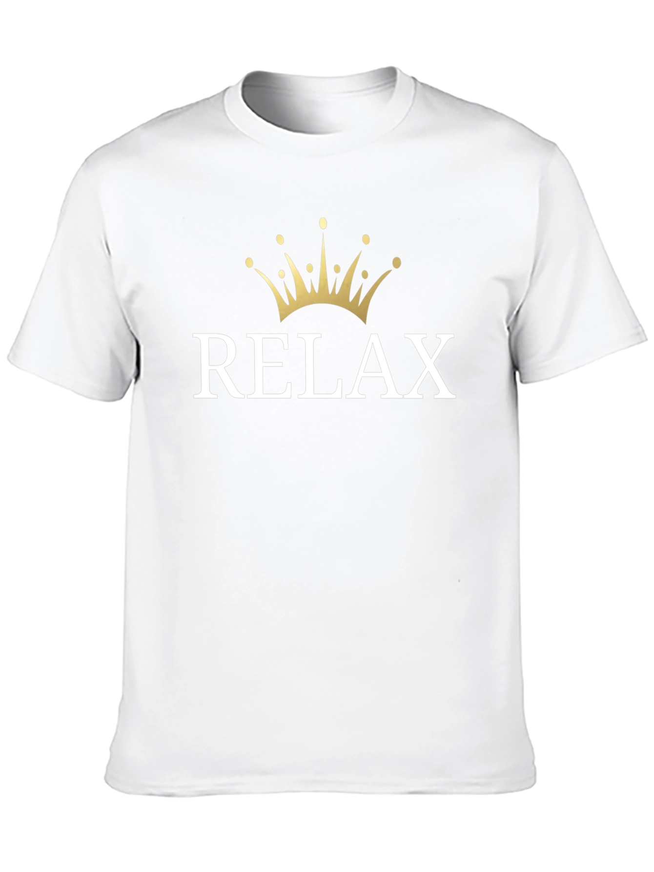 Relax Crown Graphic Tee - Black Cotton T-Shirt