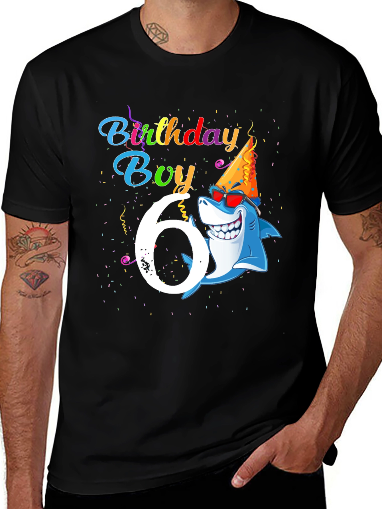 Birthday Boy Shark 6 T-Shirt