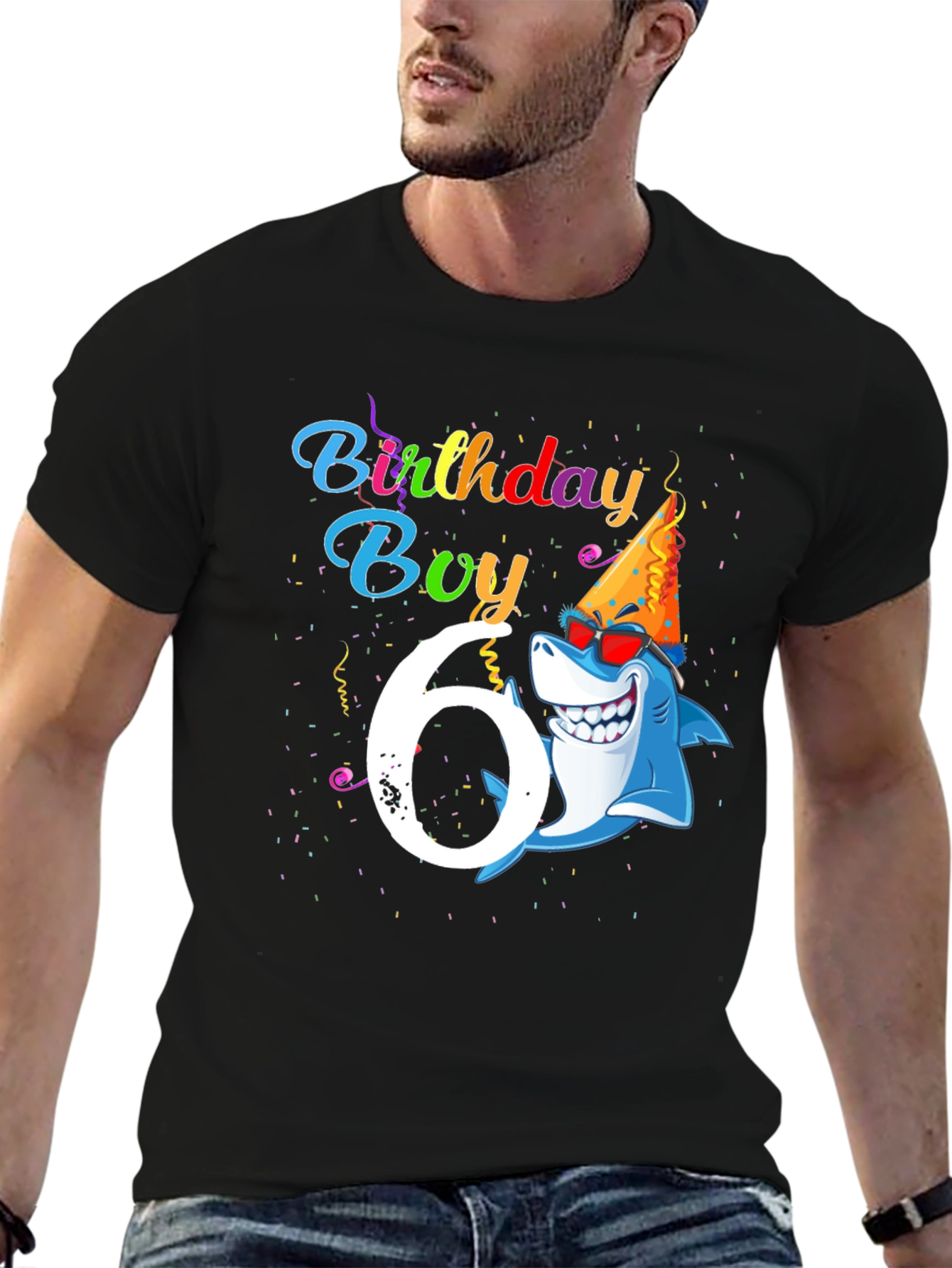 Birthday Boy Shark 6 T-Shirt