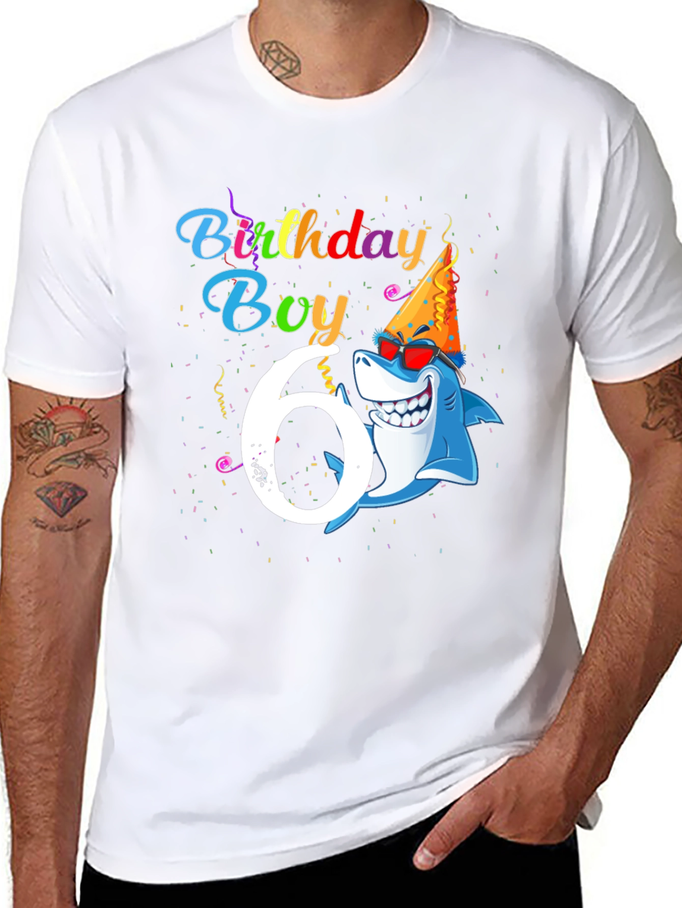 Birthday Boy Shark 6 T-Shirt