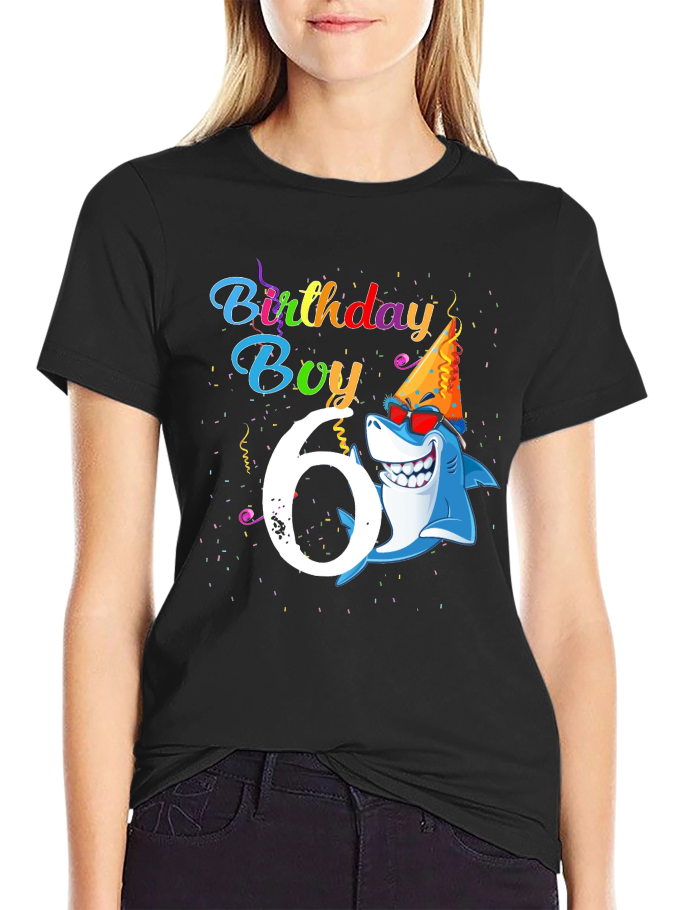 Birthday Boy Shark 6 T-Shirt