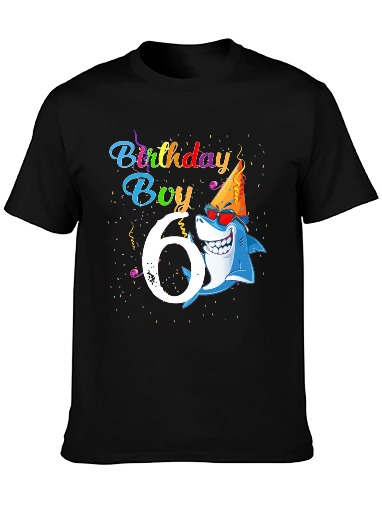 Birthday Boy Shark 6 T-Shirt