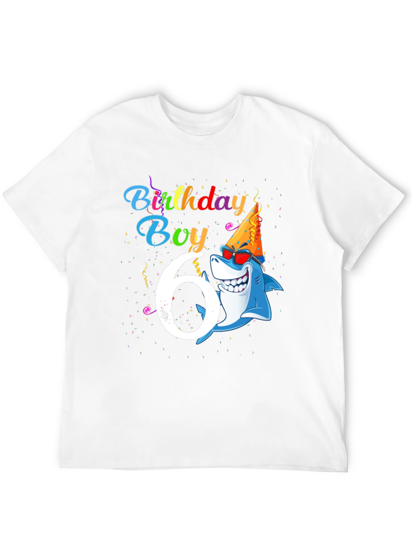 Birthday Boy Shark 6 T-Shirt